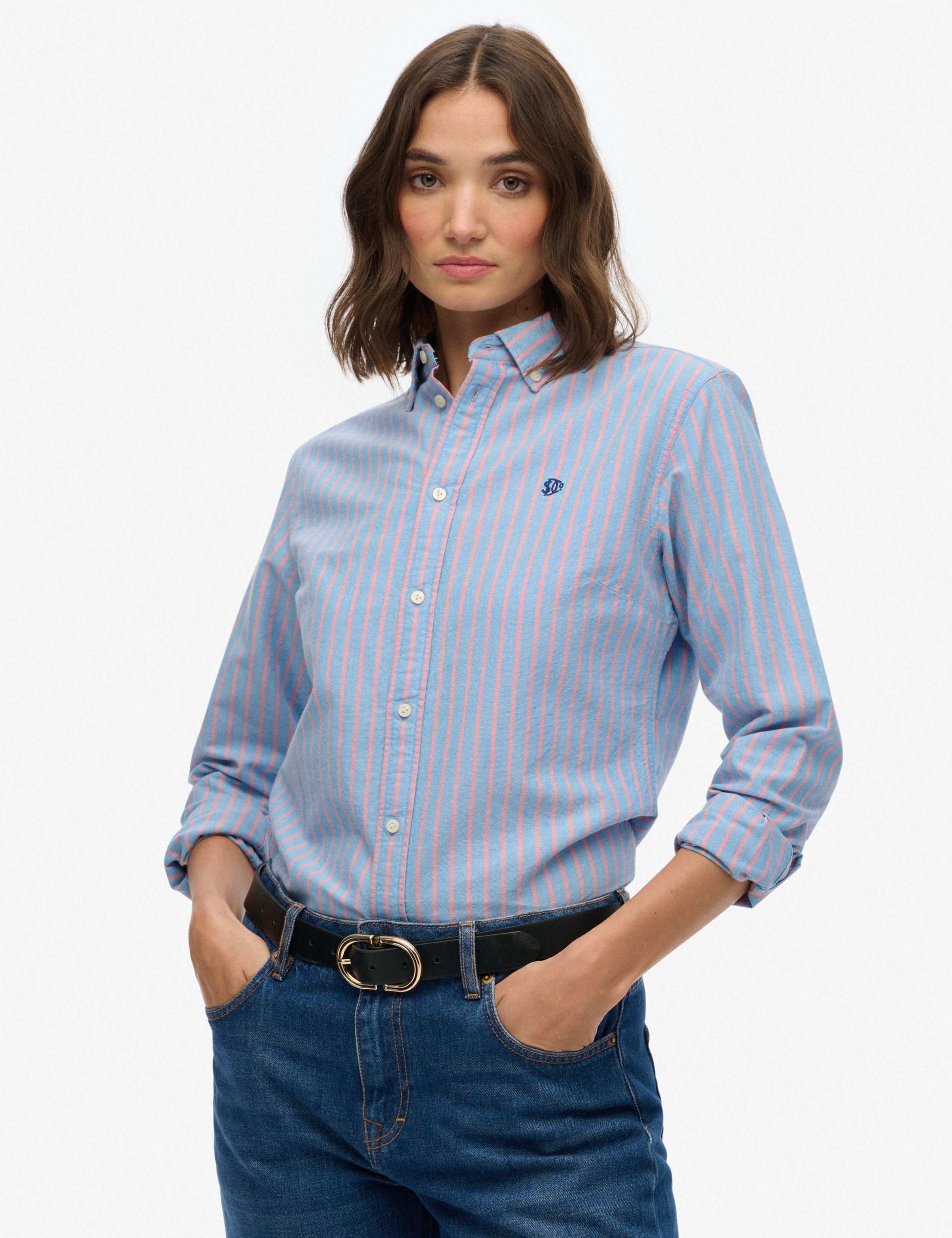 Pure Cotton Striped Oxford Shirt