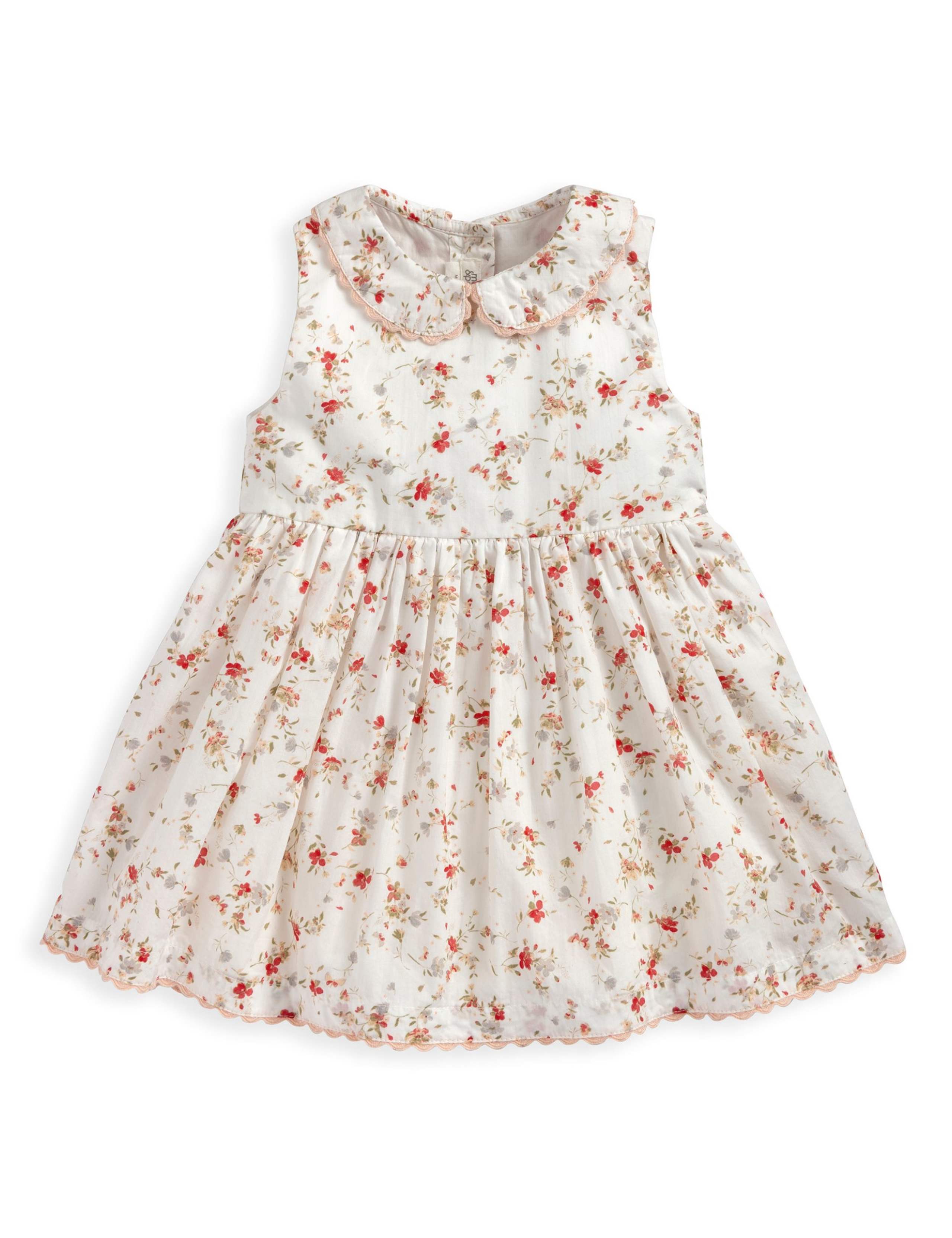 Pure Cotton Floral Dress (0-36 Mths)
