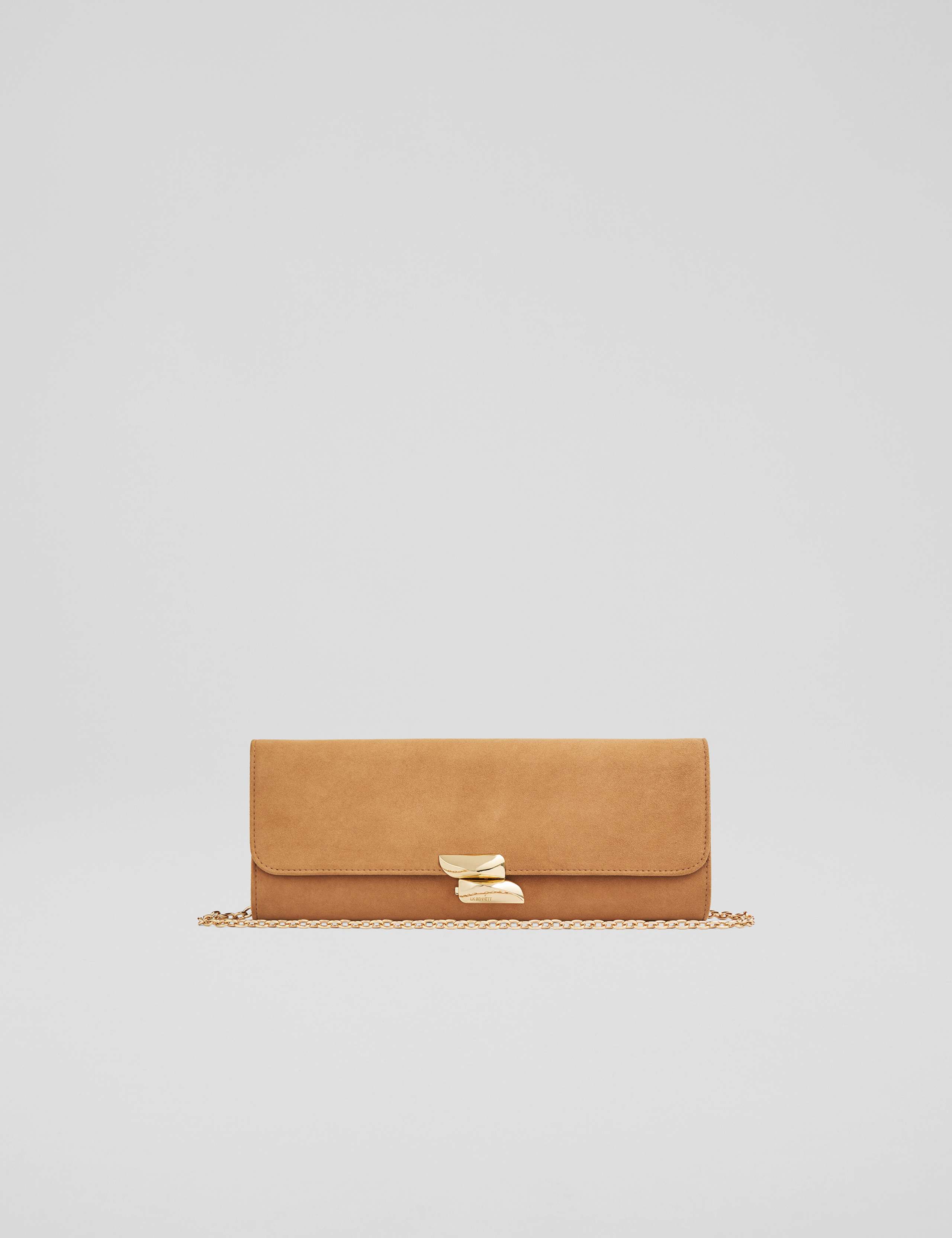 Suede Clutch Bag