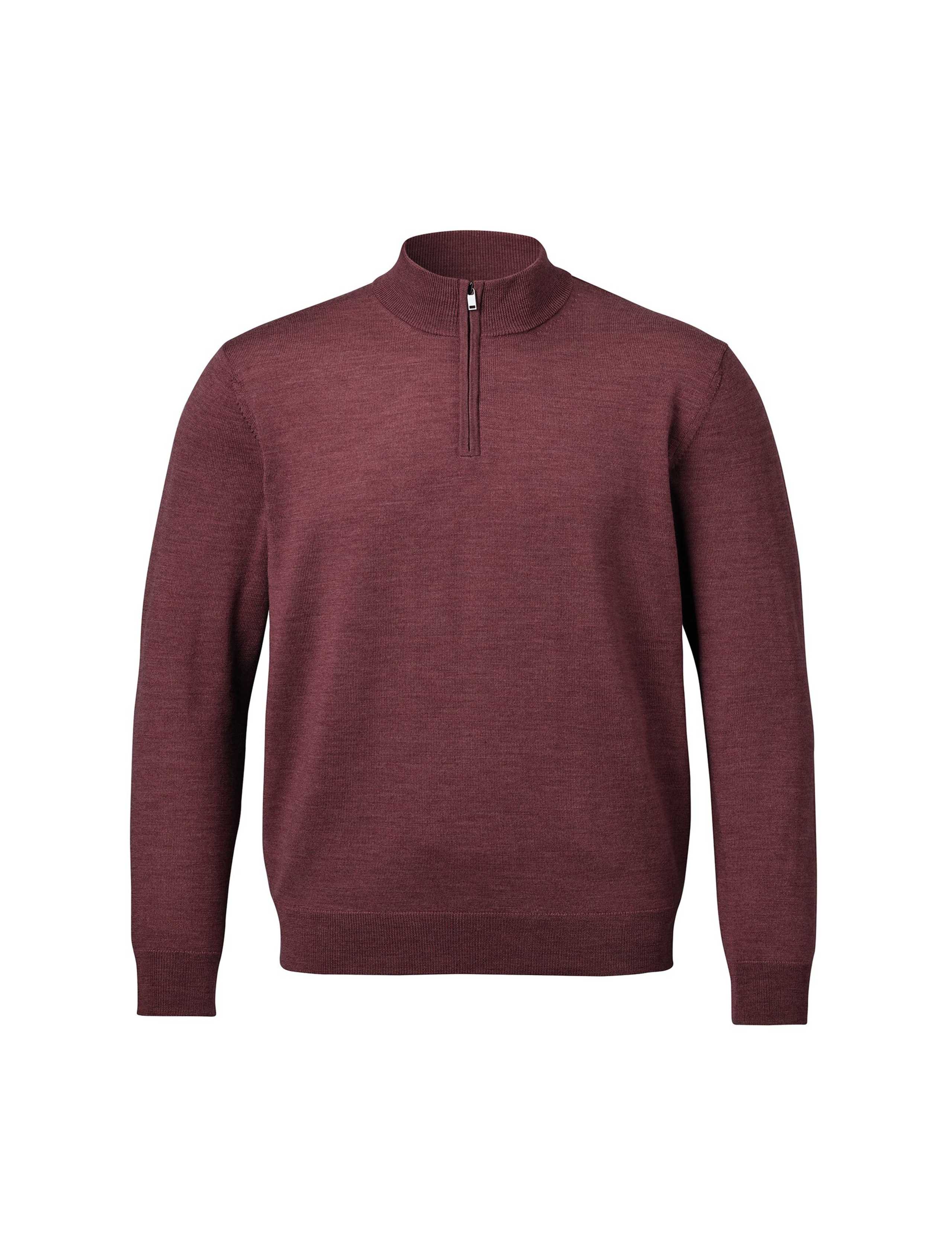 Pure Wool Half Zip Jumper