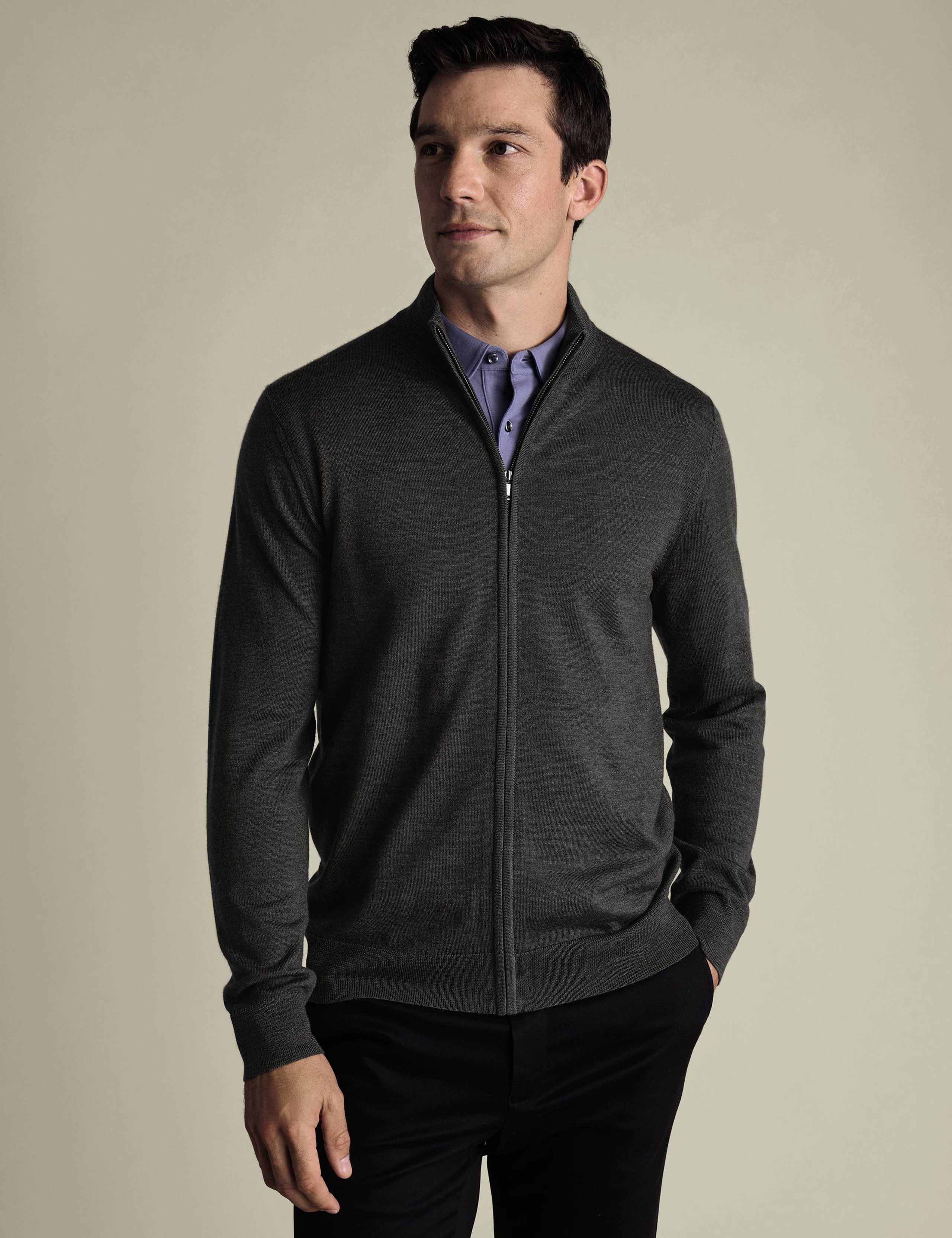 Pure Wool Funnel Neck Jumper