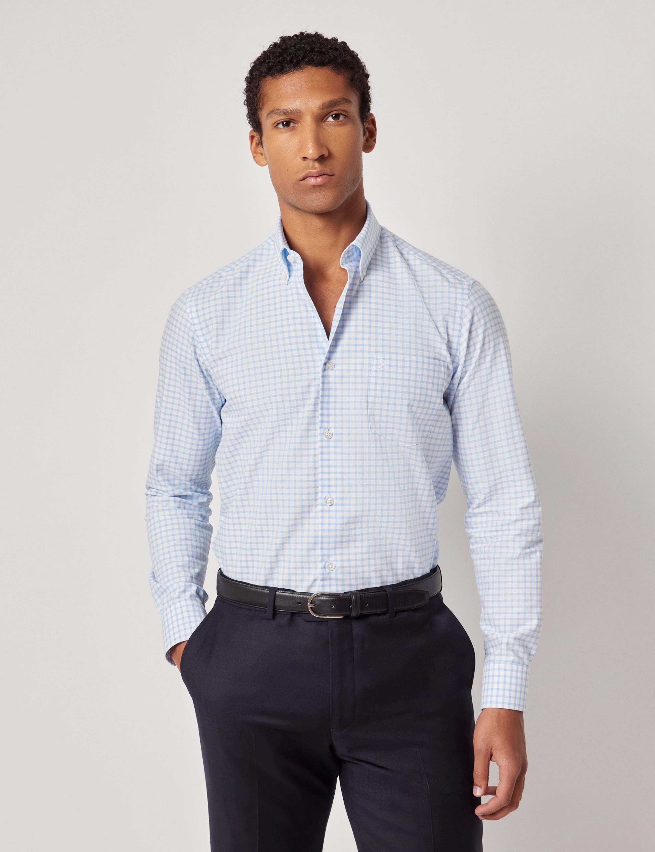 Regular Fit Checked Oxford Shirt