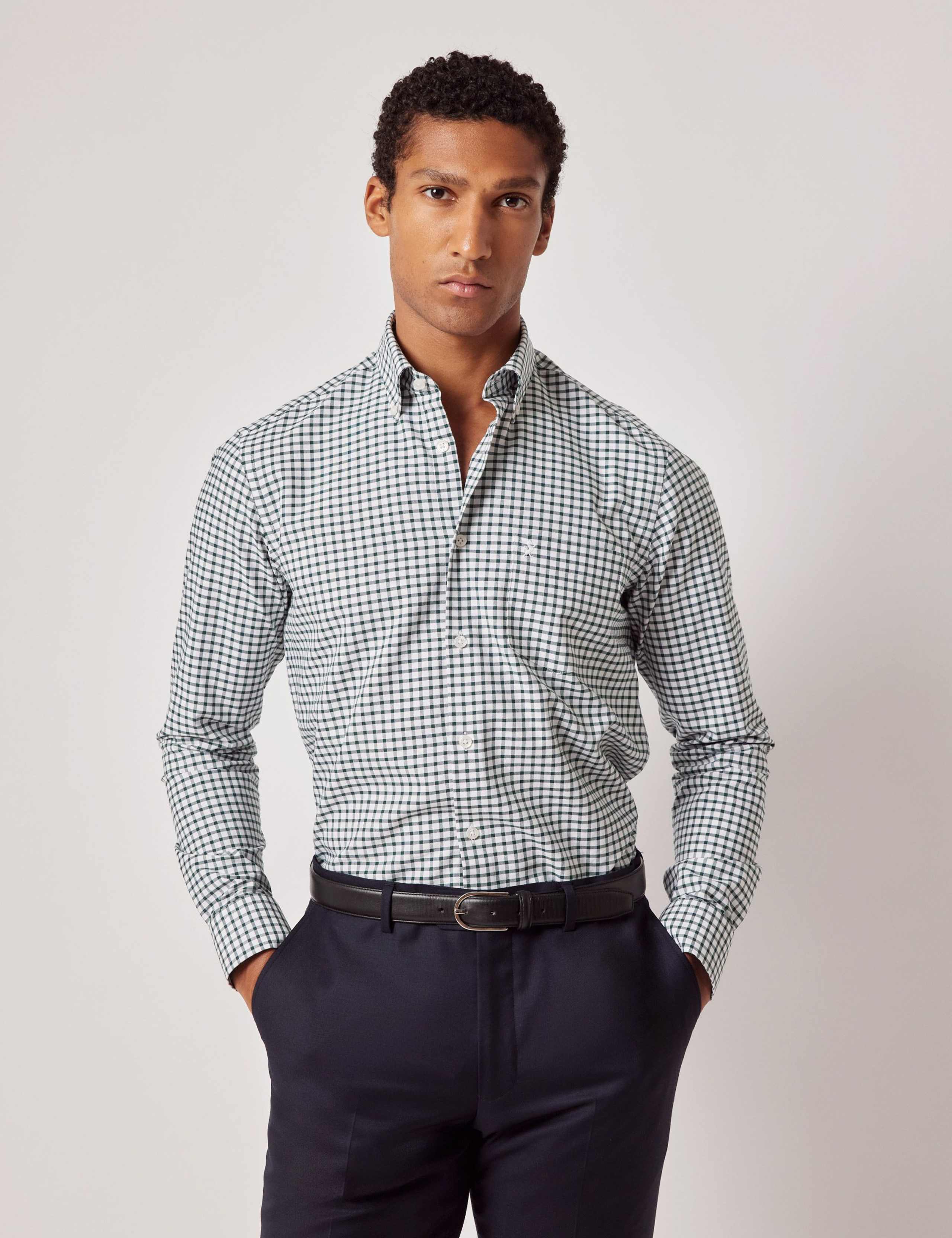 Regular Fit Checked Oxford Shirt