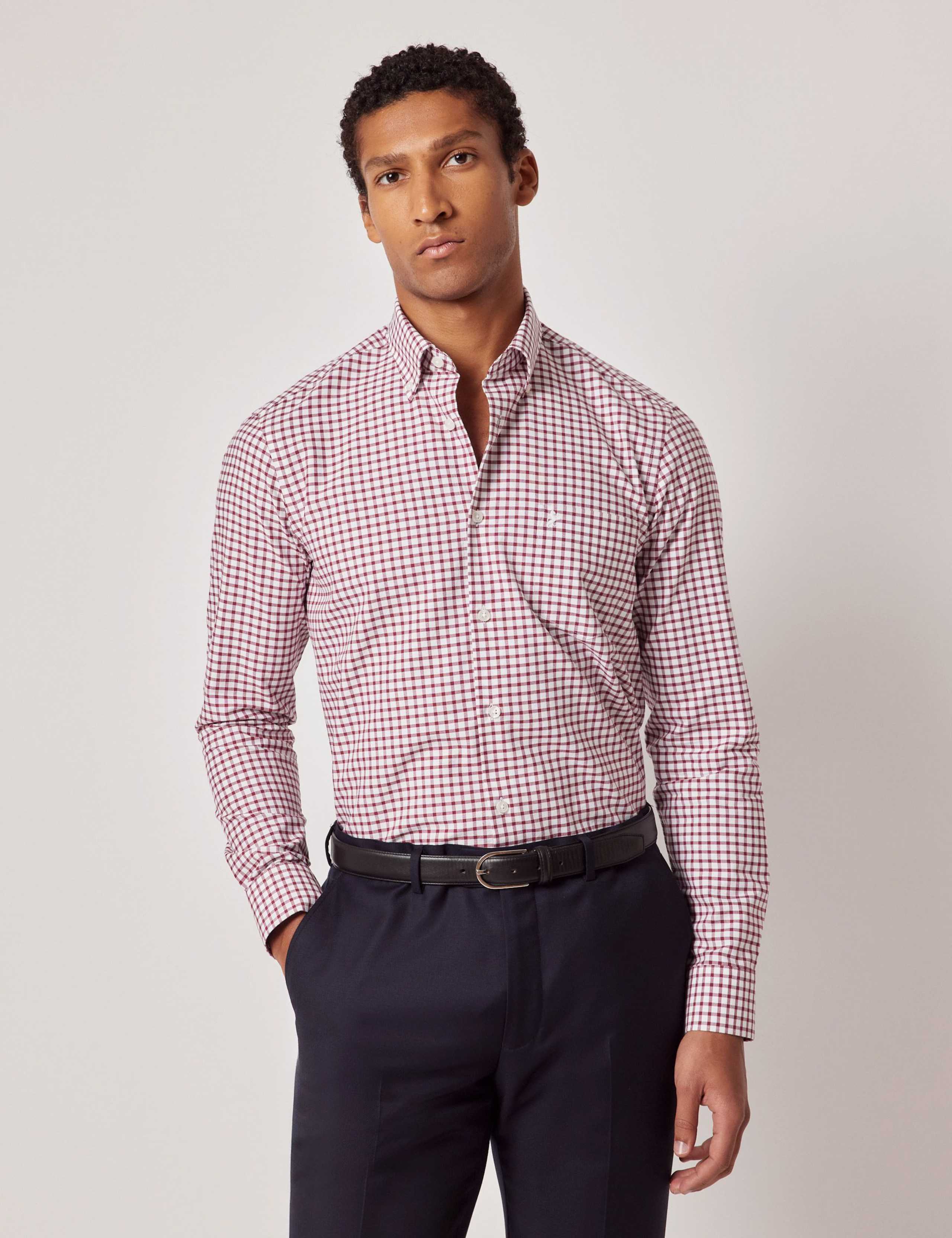 Regular Fit Checked Oxford Shirt