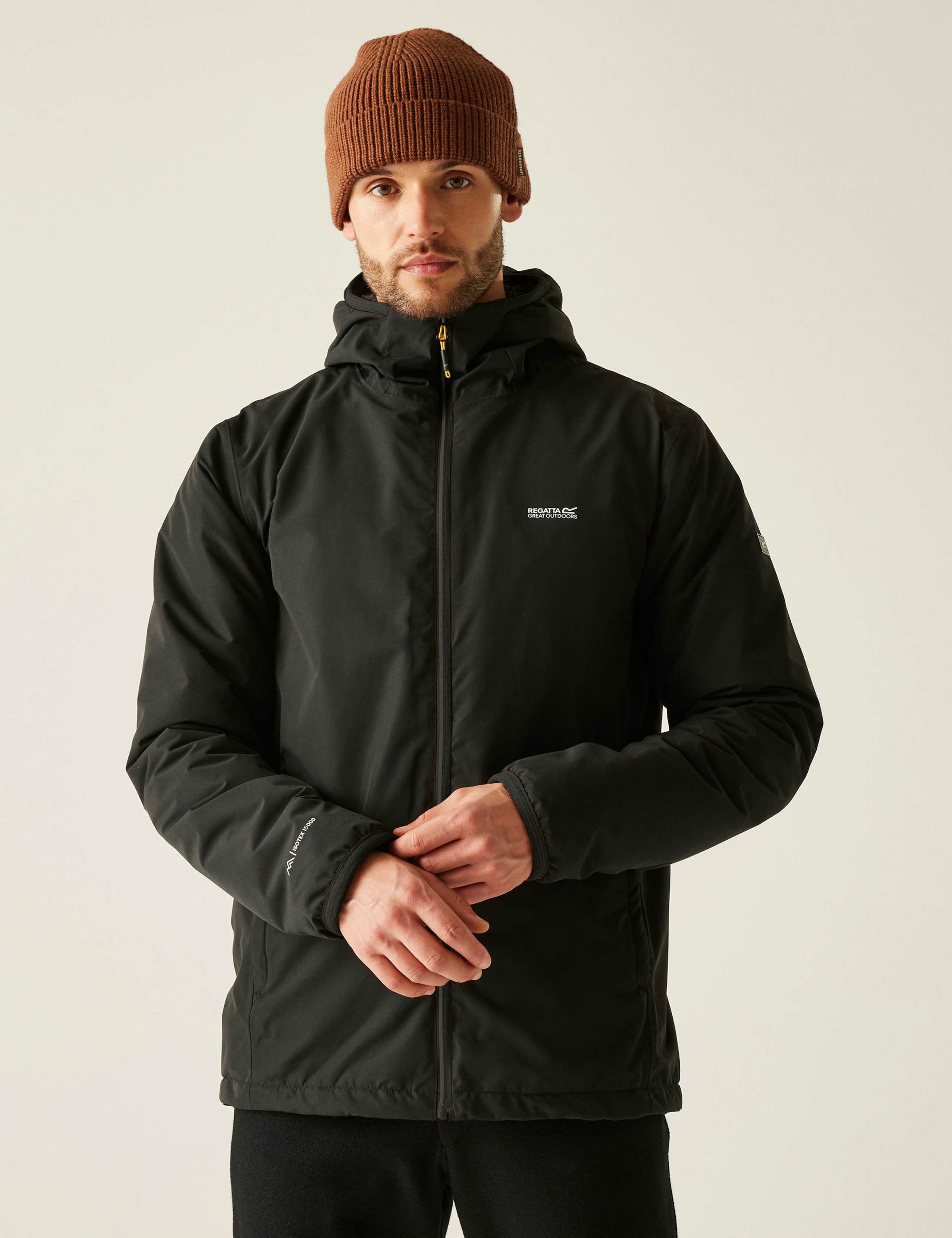 Caspen Waterproof Hooded Borg Lined Jacket