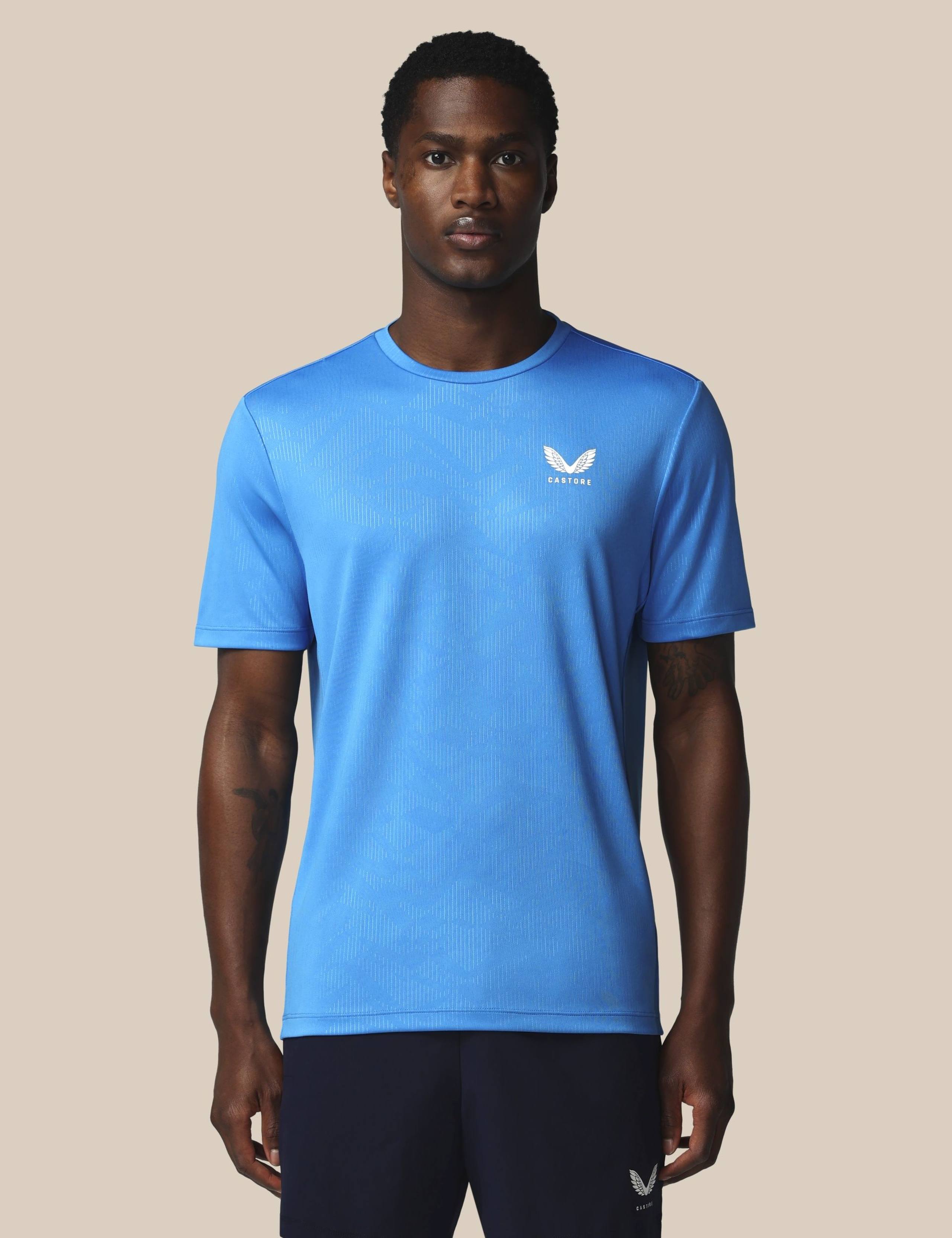 All Over Tonal Print Sports T-Shirt