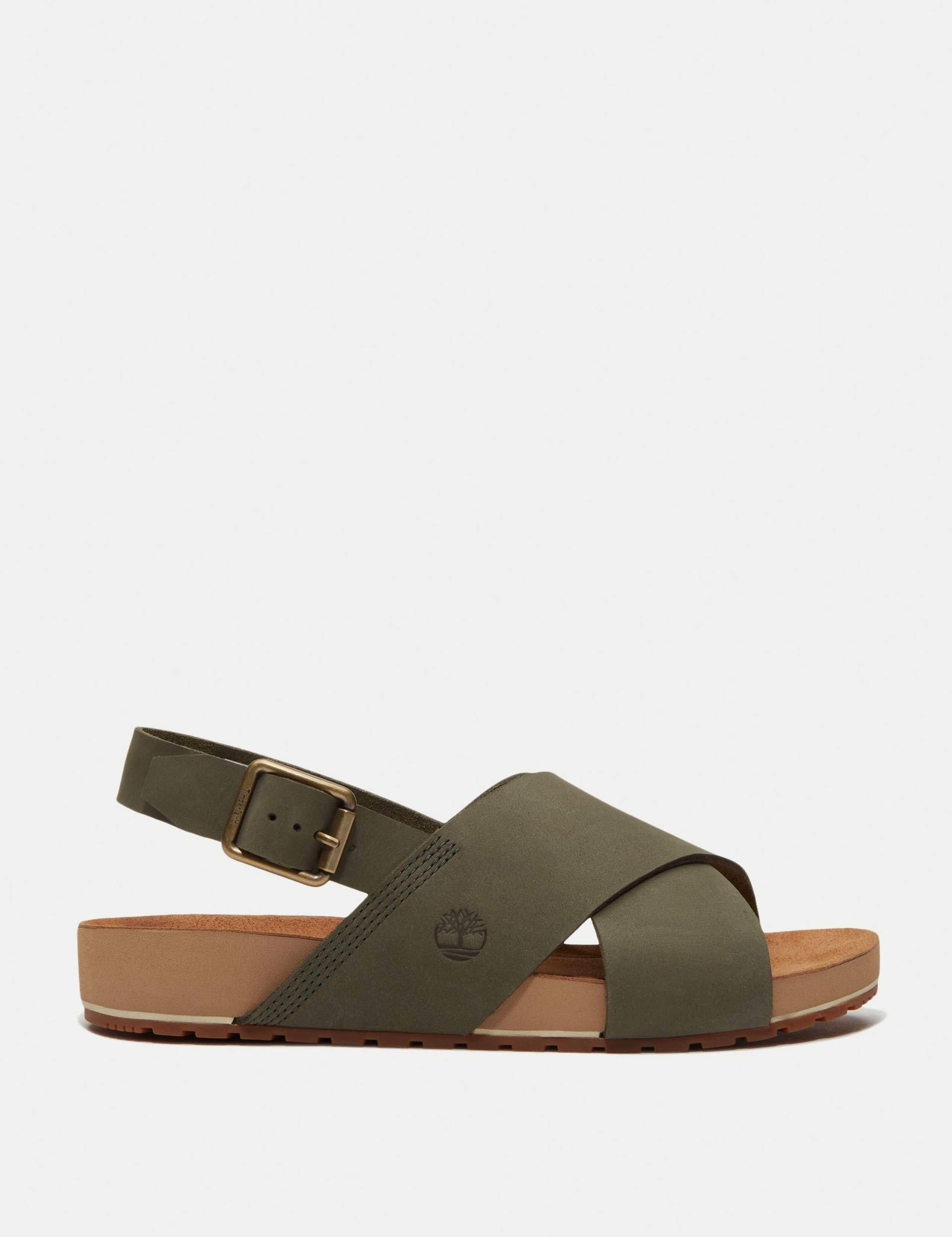 Malibu Waves Leather Flat Sandals