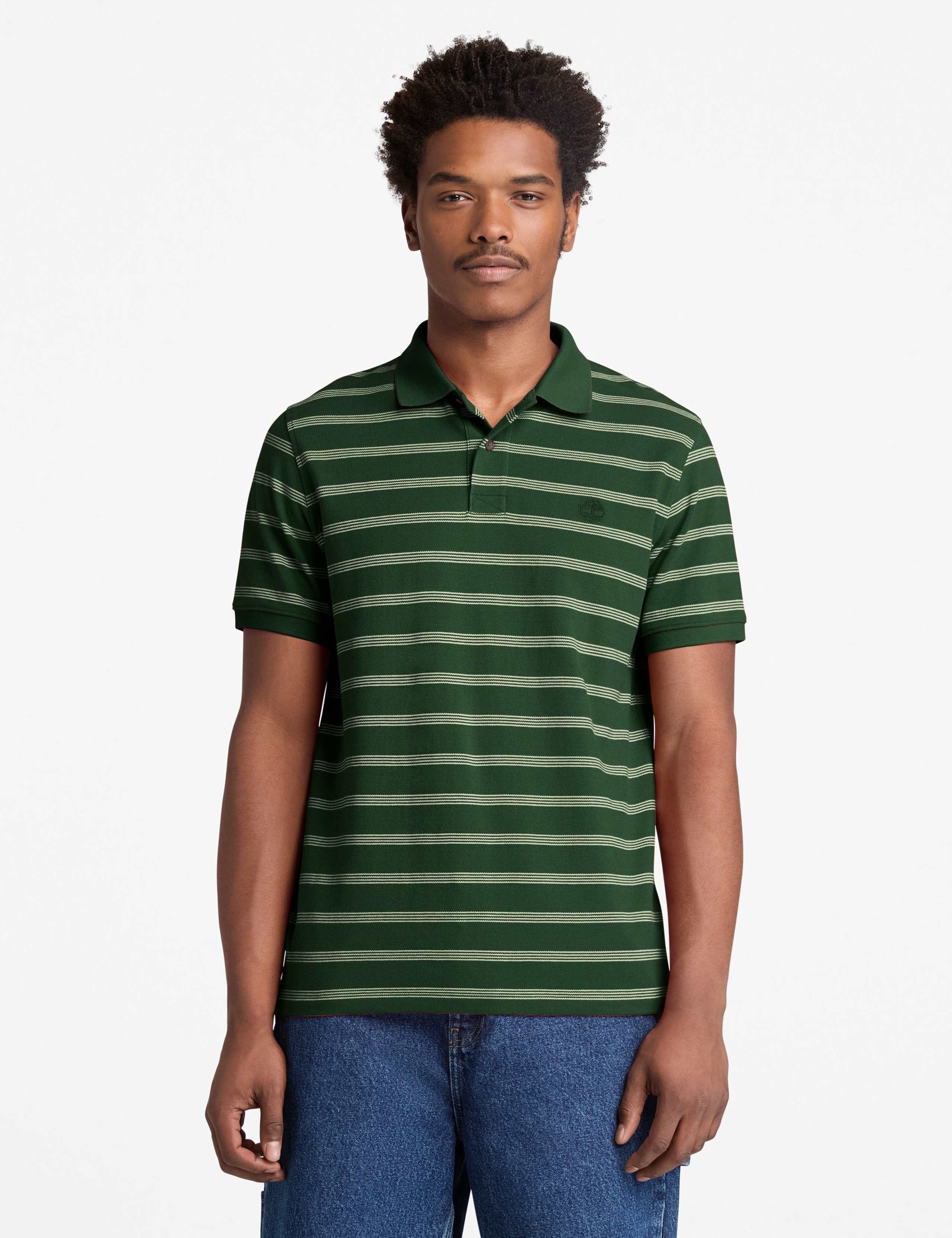 Pure Cotton Striped Polo Shirt