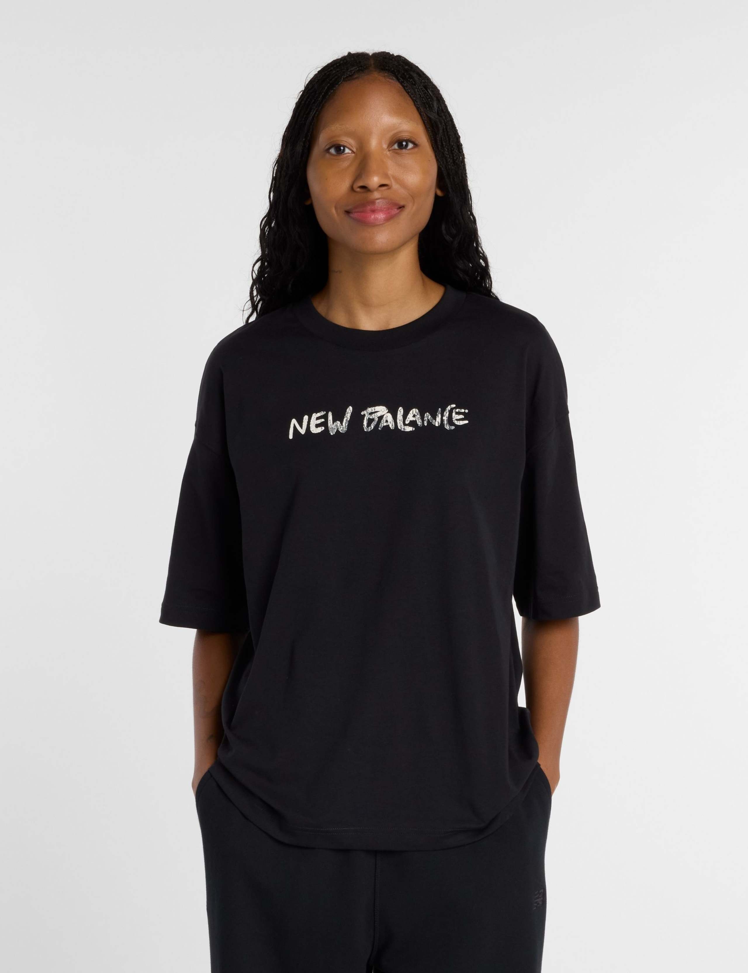 Pure Cotton Oversized Script Graphic T-Shirt