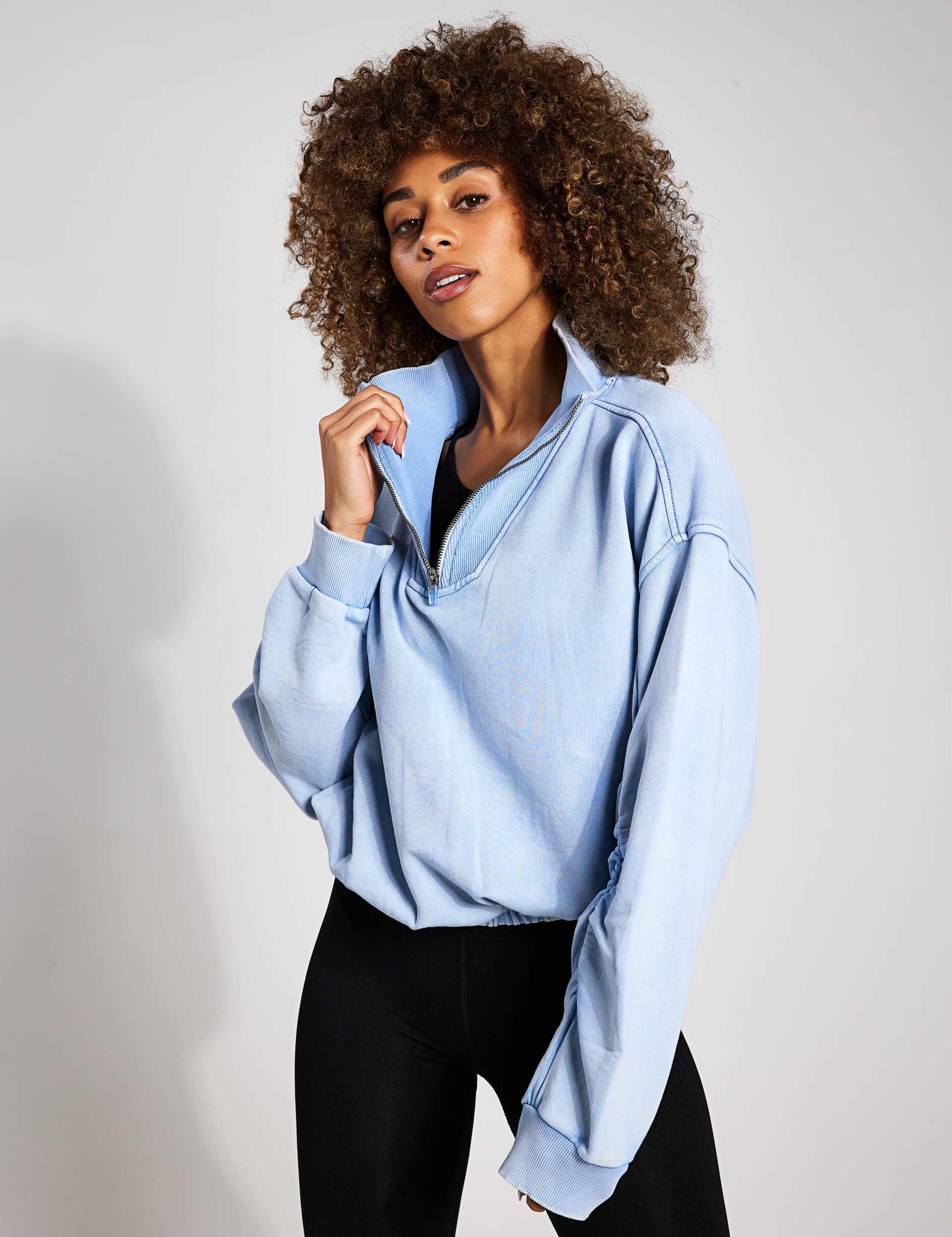 Valley Girl Pure Cotton Half Zip Sweatshirt