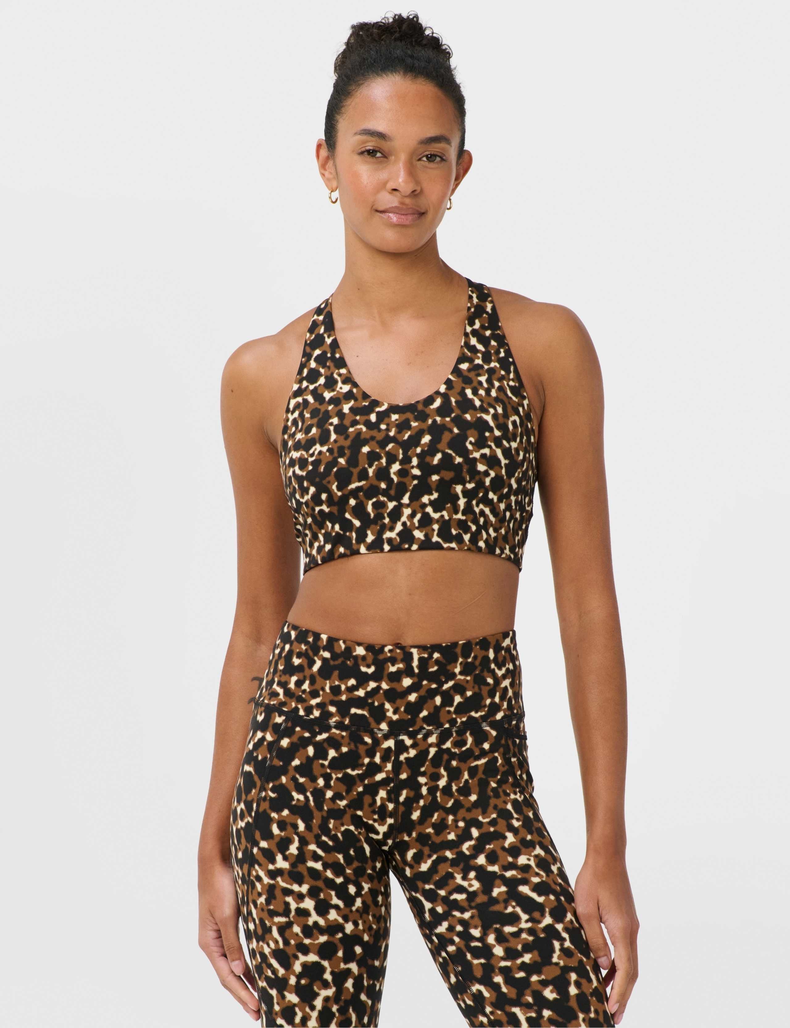 Power Racer Animal Print Sports Bra