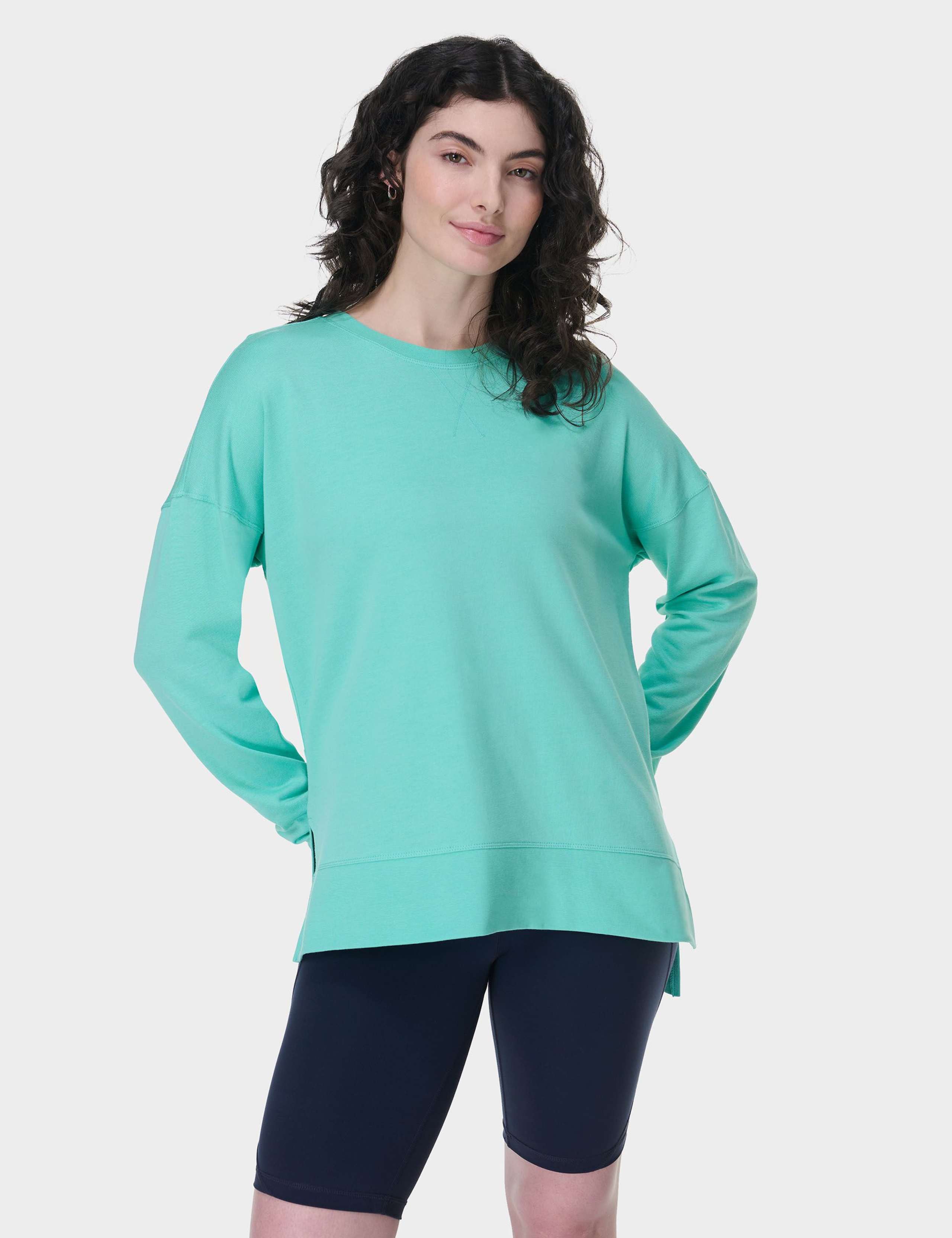 After Class Cotton Blend Longline Sweatshirt