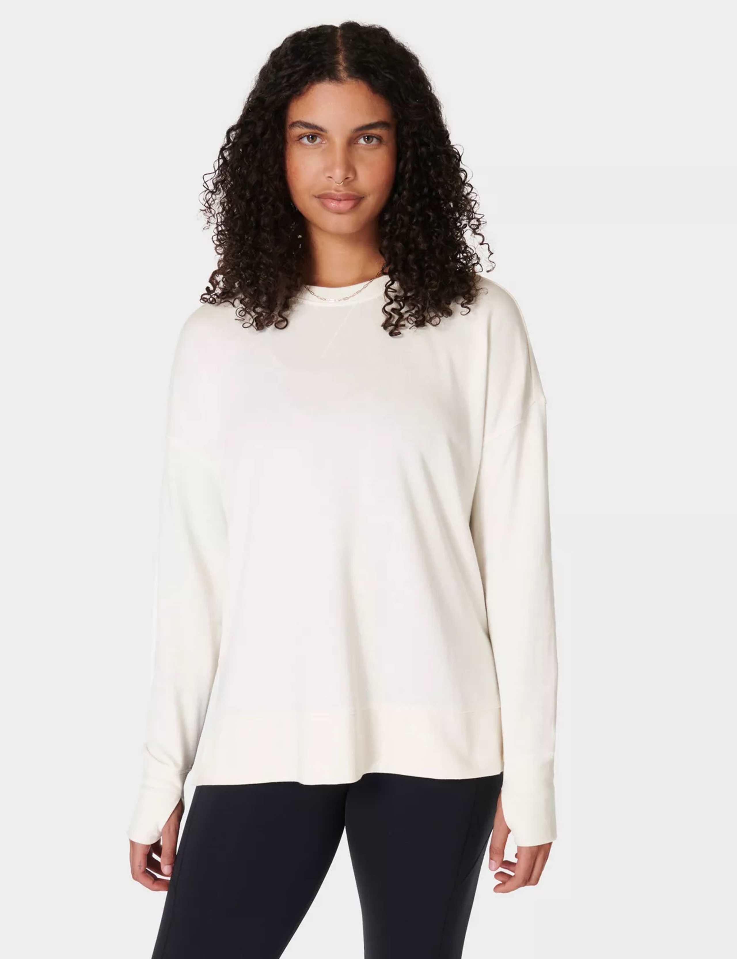 After Class Cotton Blend Longline Sweatshirt