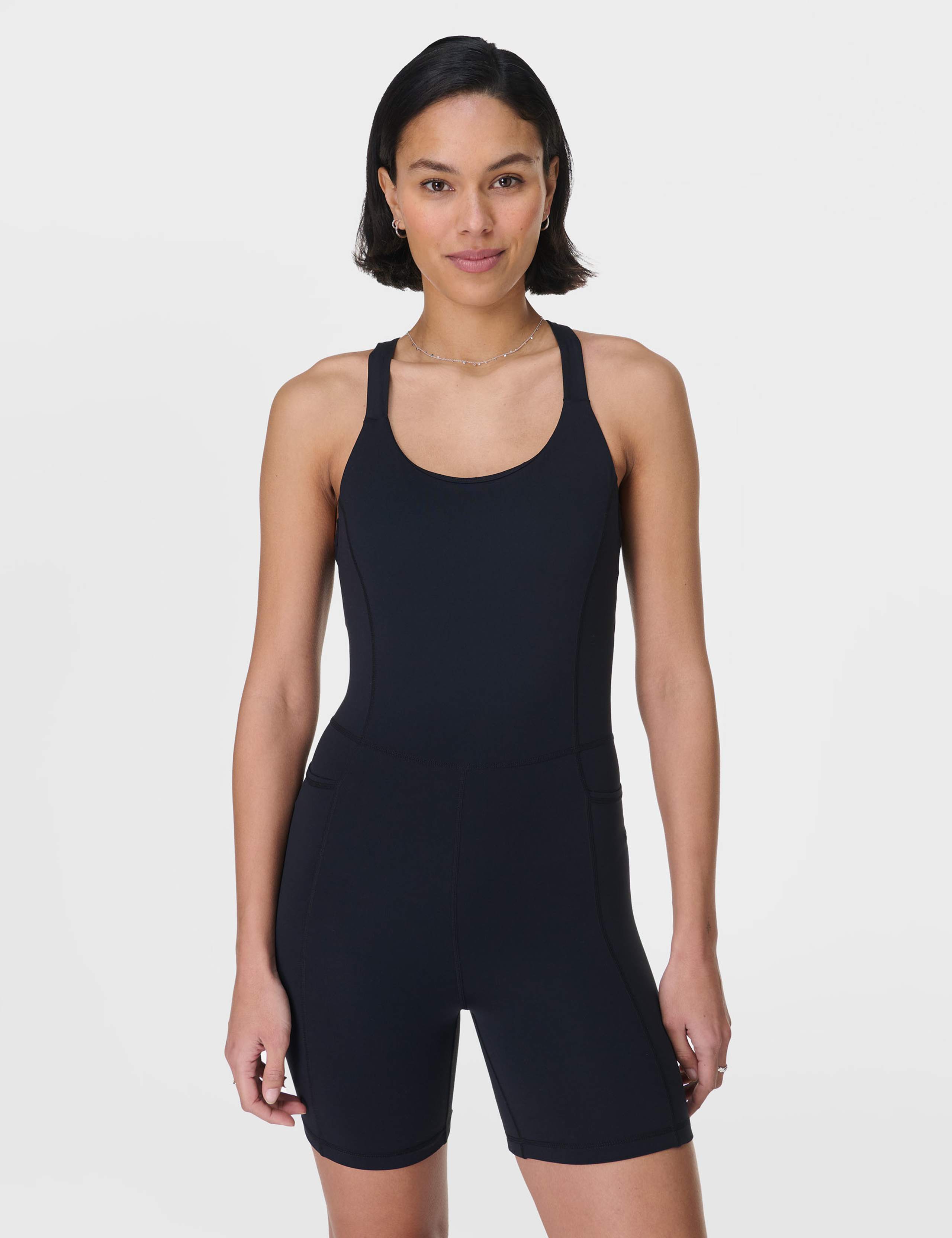 All Day Short Scoop Neck Racerback Bodysuit