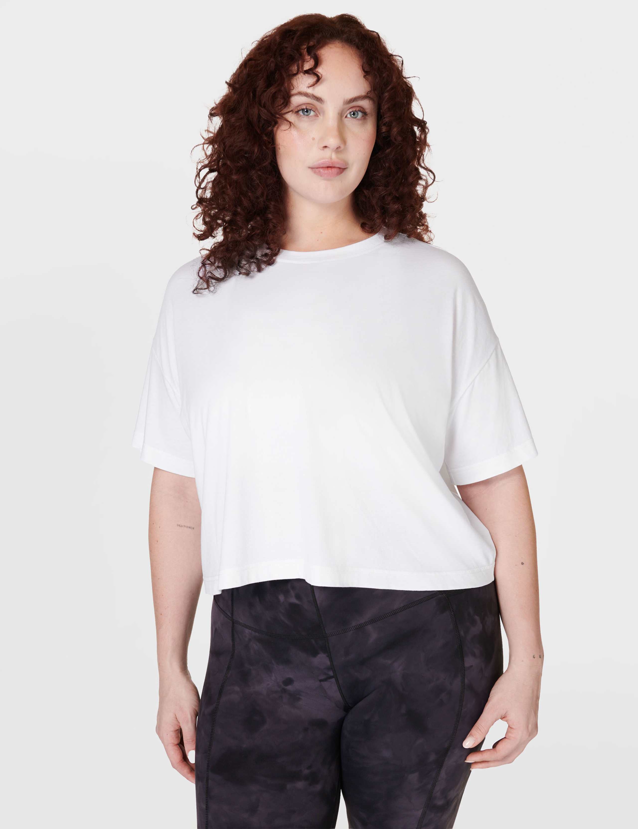 Essential Cotton Rich Crew Neck Crop T-Shirt