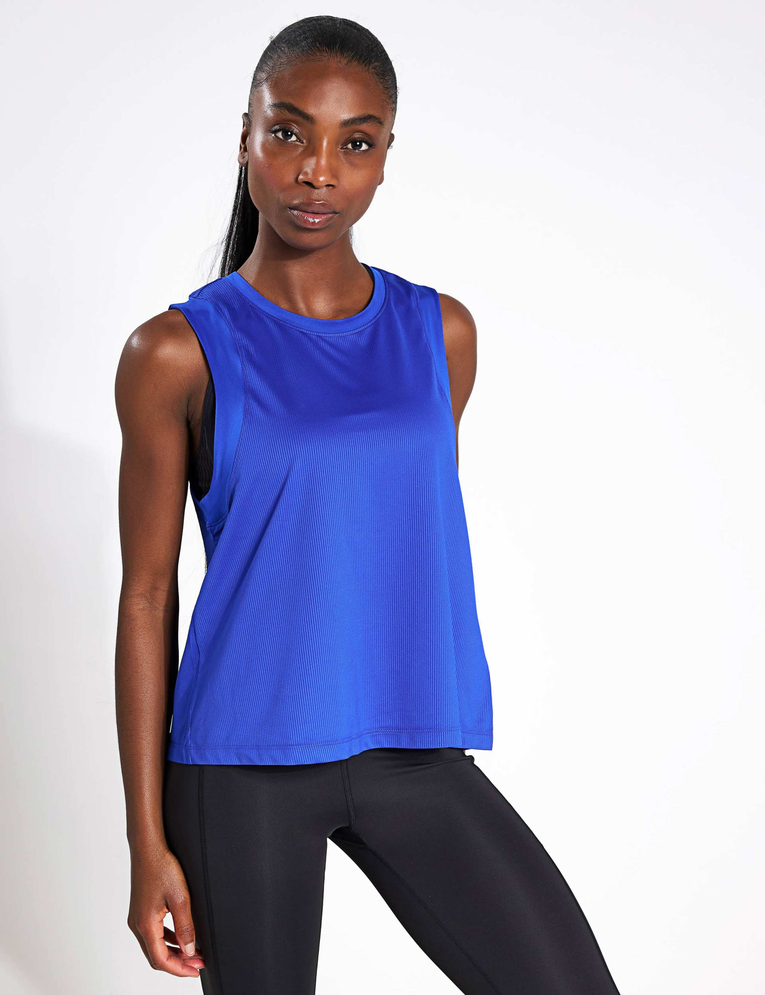 Studio Crew Neck Tie Back Relaxed Vest Top