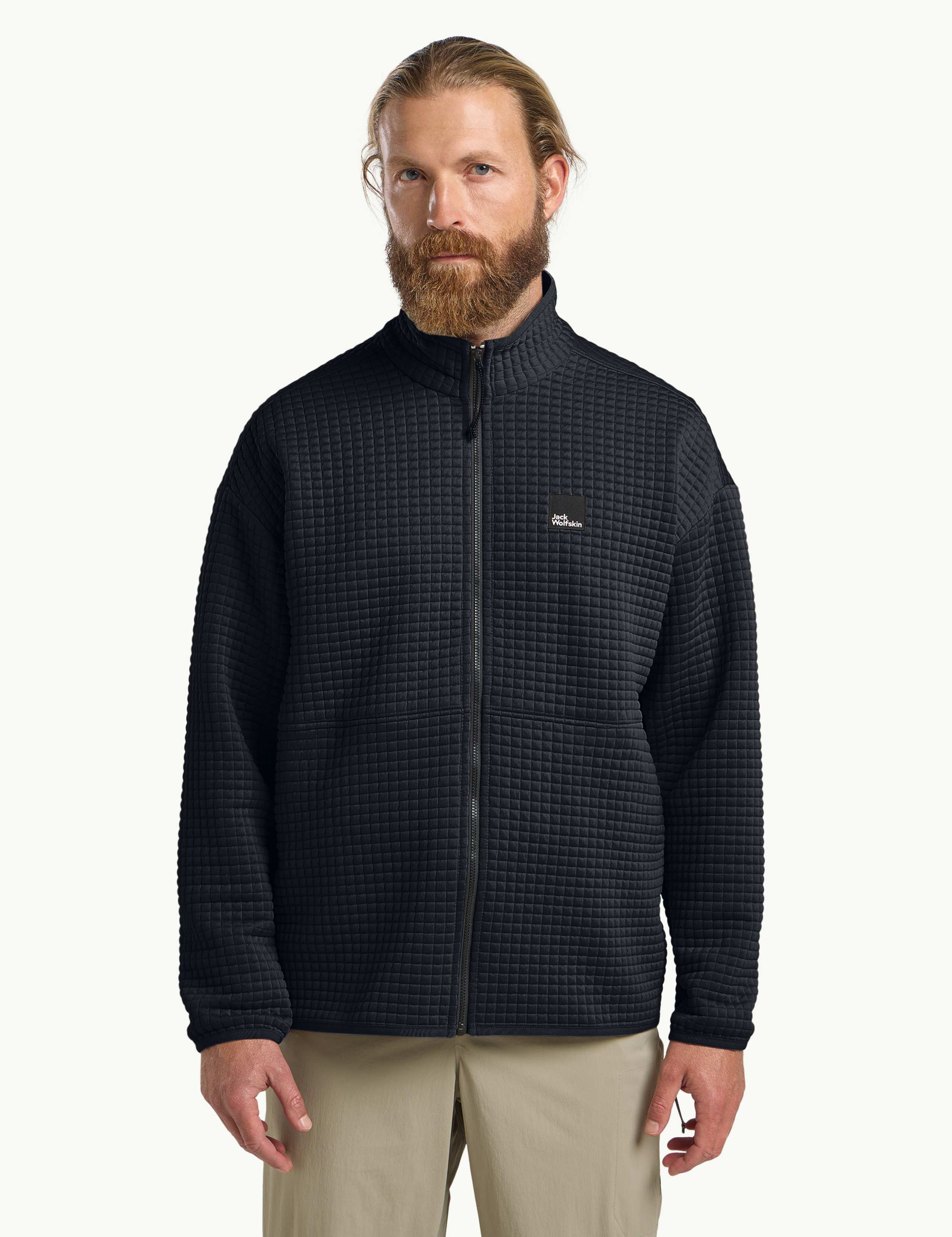 Mogari Textured Zip Up Fleece Jacket