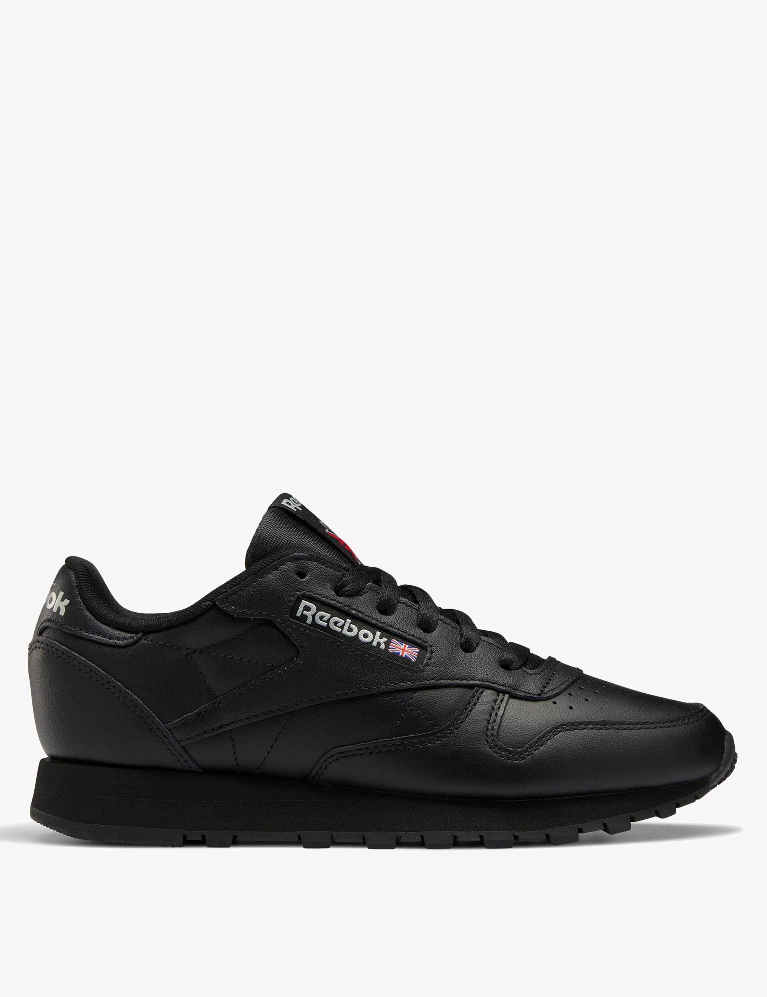 Classic Leather Lace Up Trainers