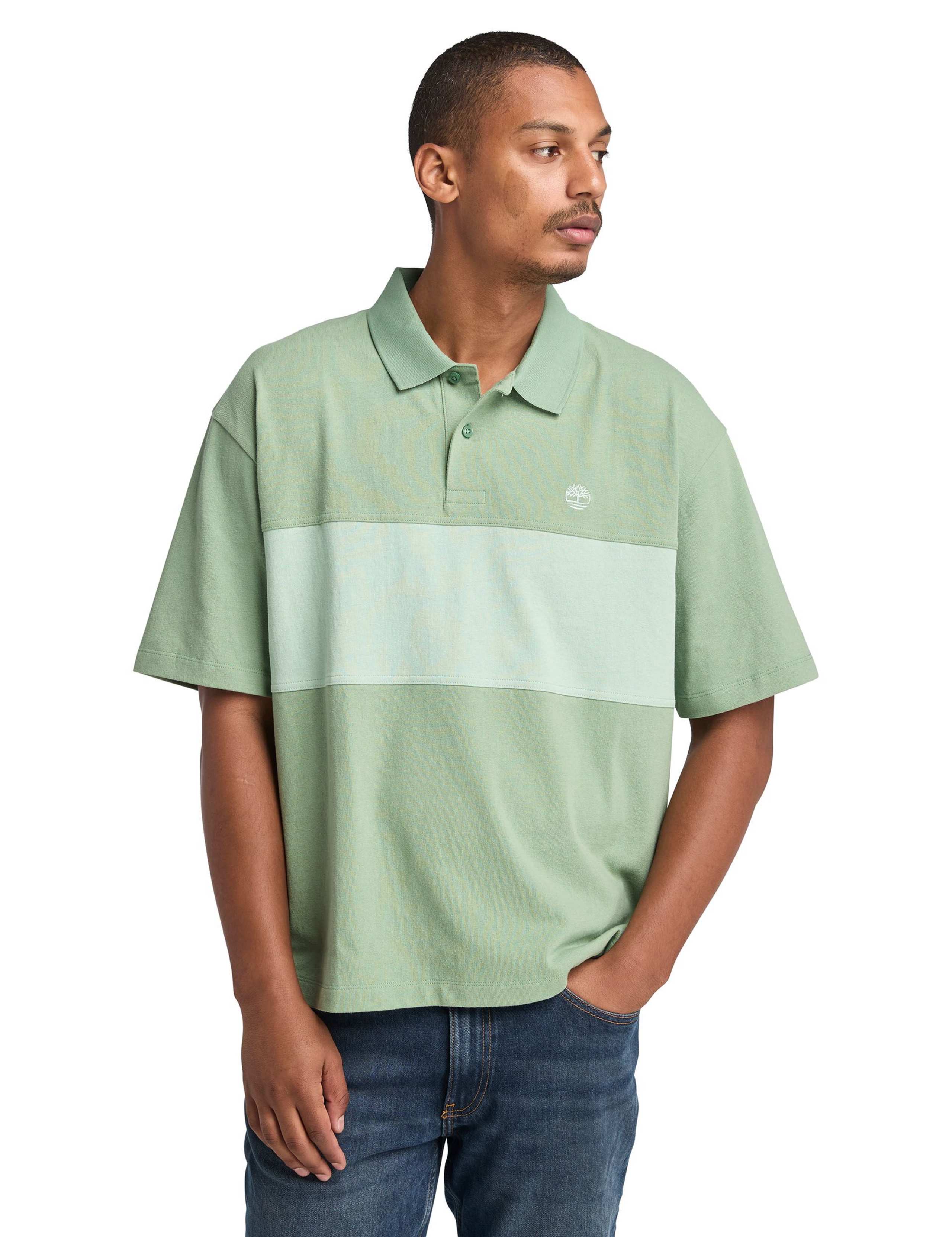 Pure Cotton Colour Block Rugby Shirt