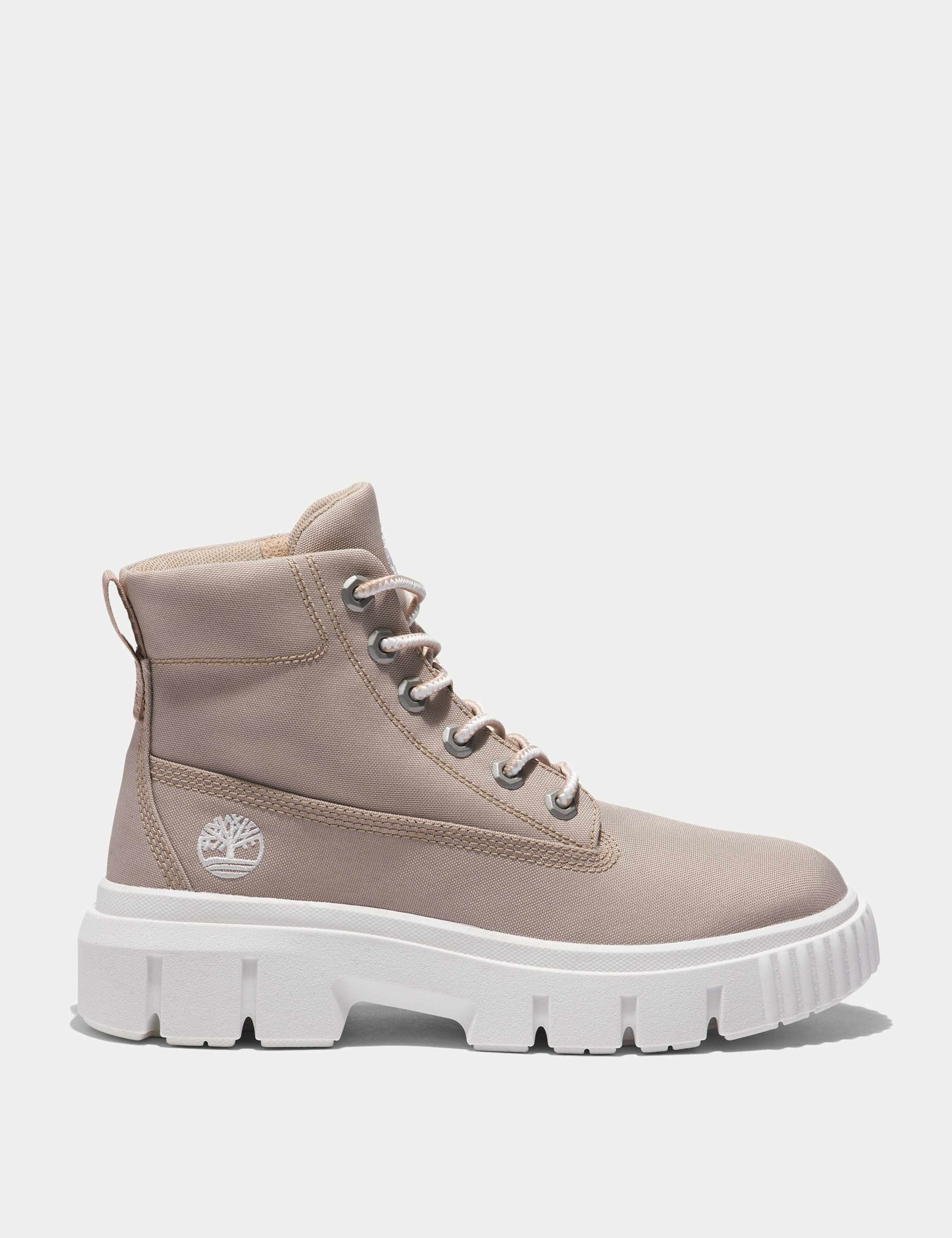 Greyfield Canvas Flat Ankle Boots