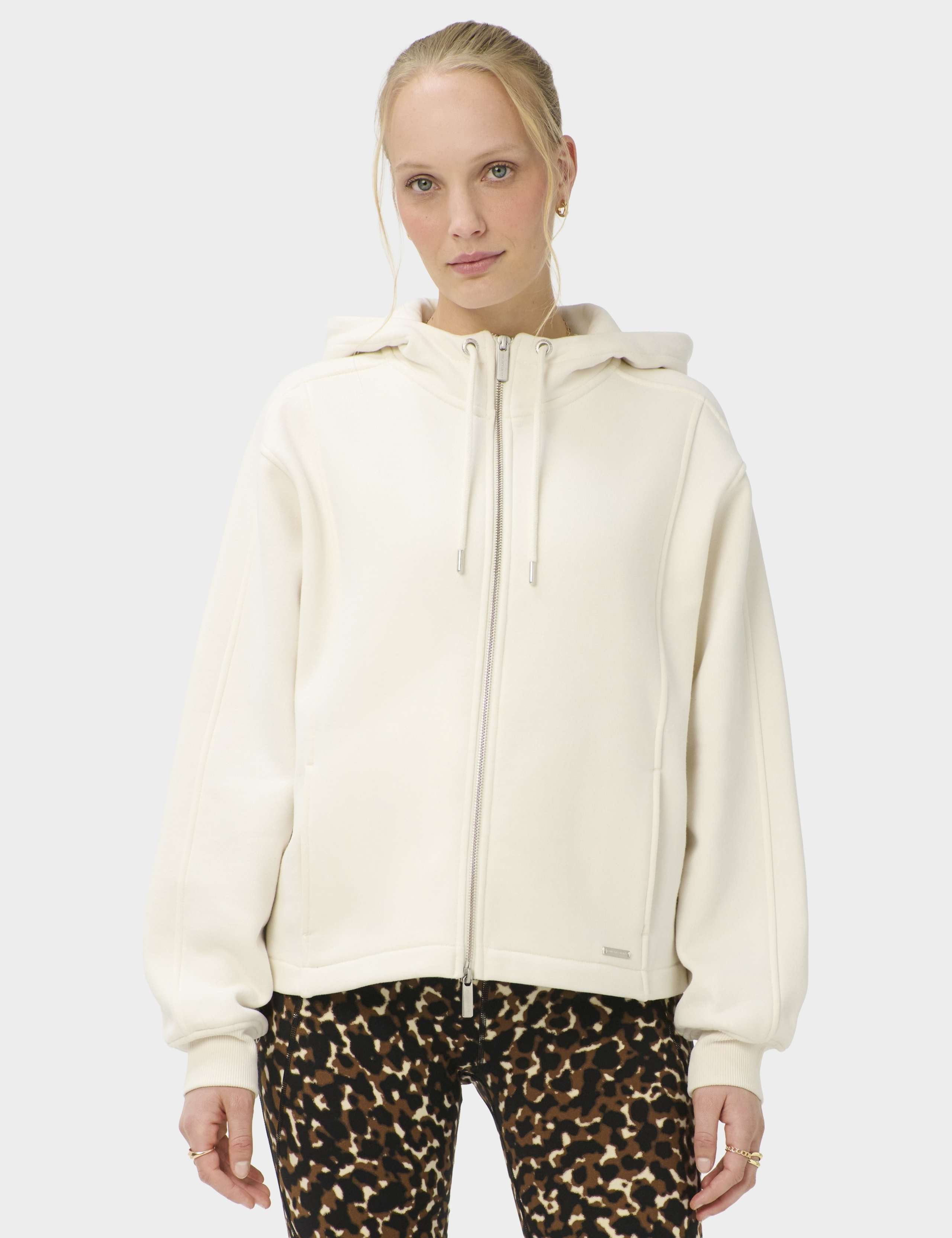 Premium Brushed Zip Up Relaxed Hoodie