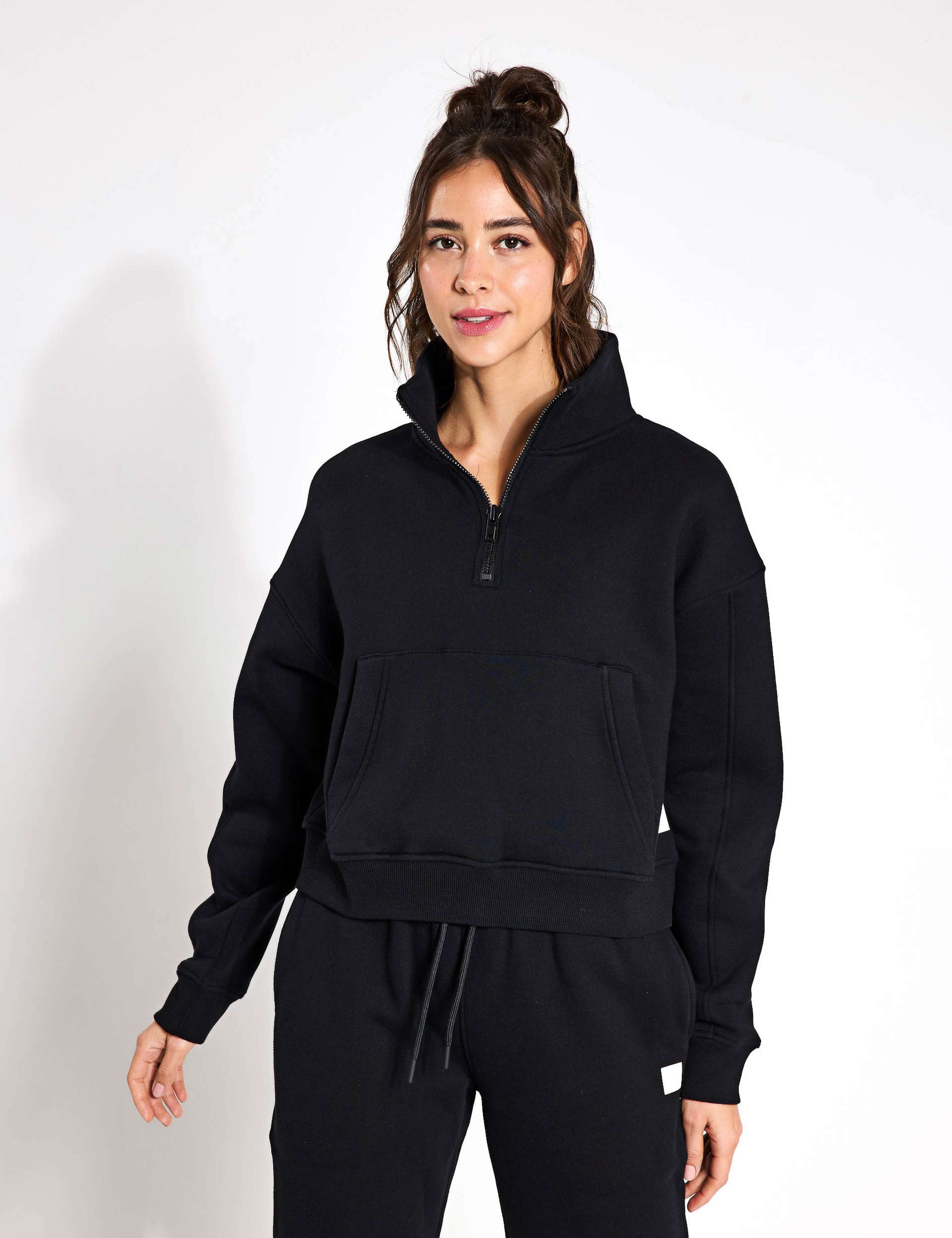 Rihanna Cotton Rich Half Zip Sweatshirt