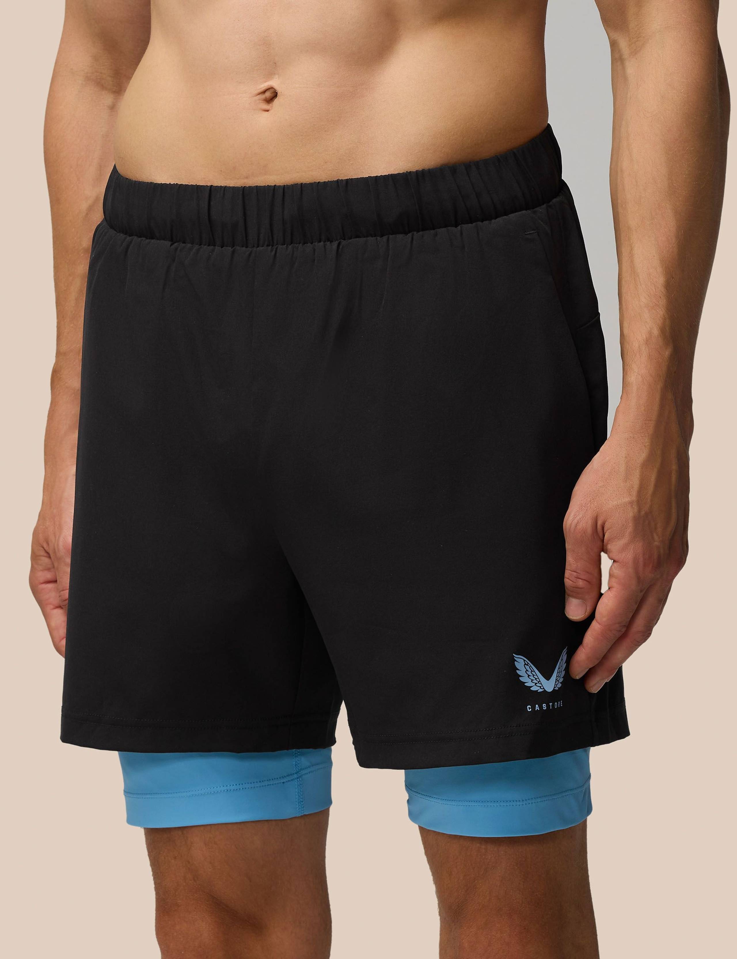 Elasticated Waist Two Layer Sports Shorts