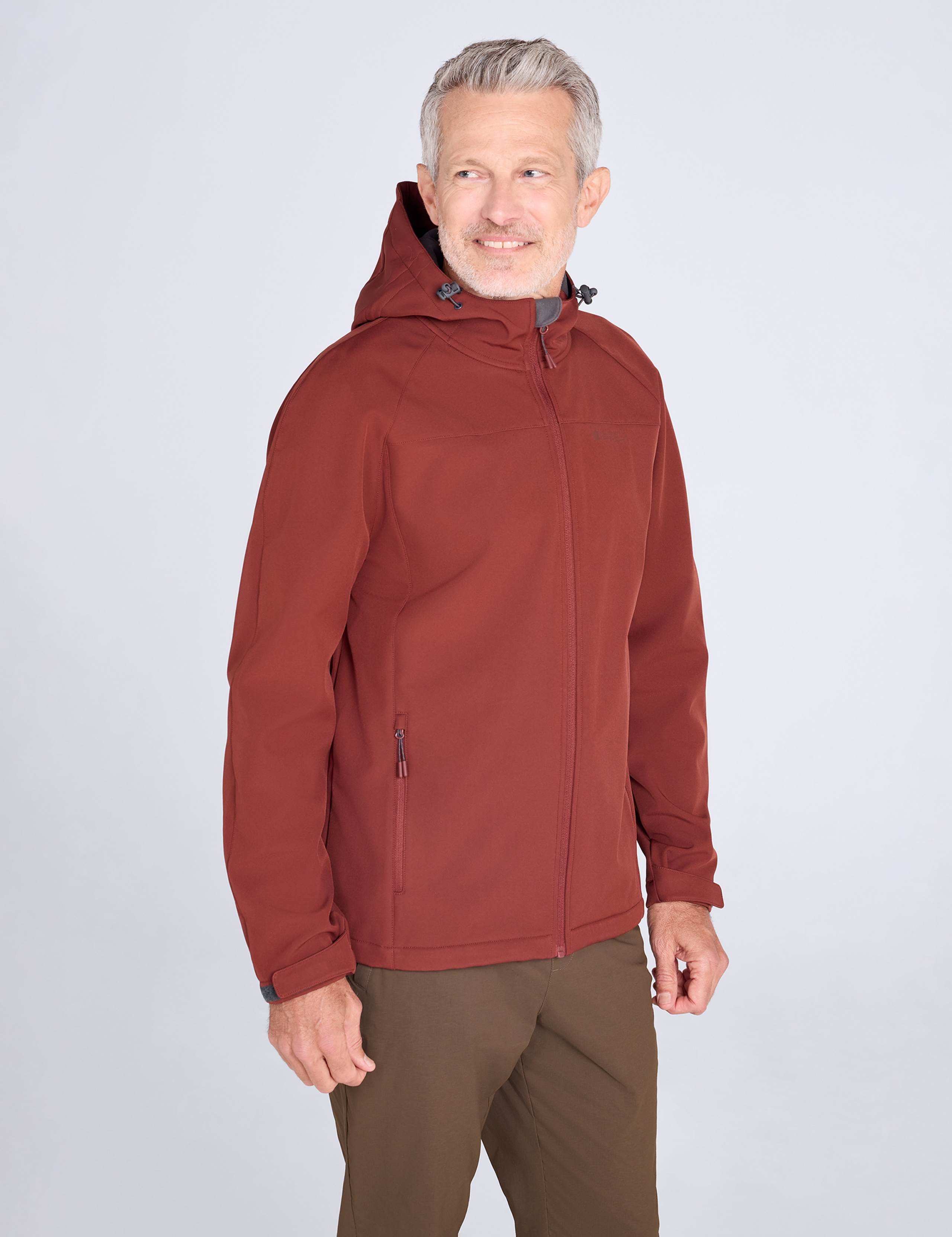Water-Resistant Hooded Softshell Jacket