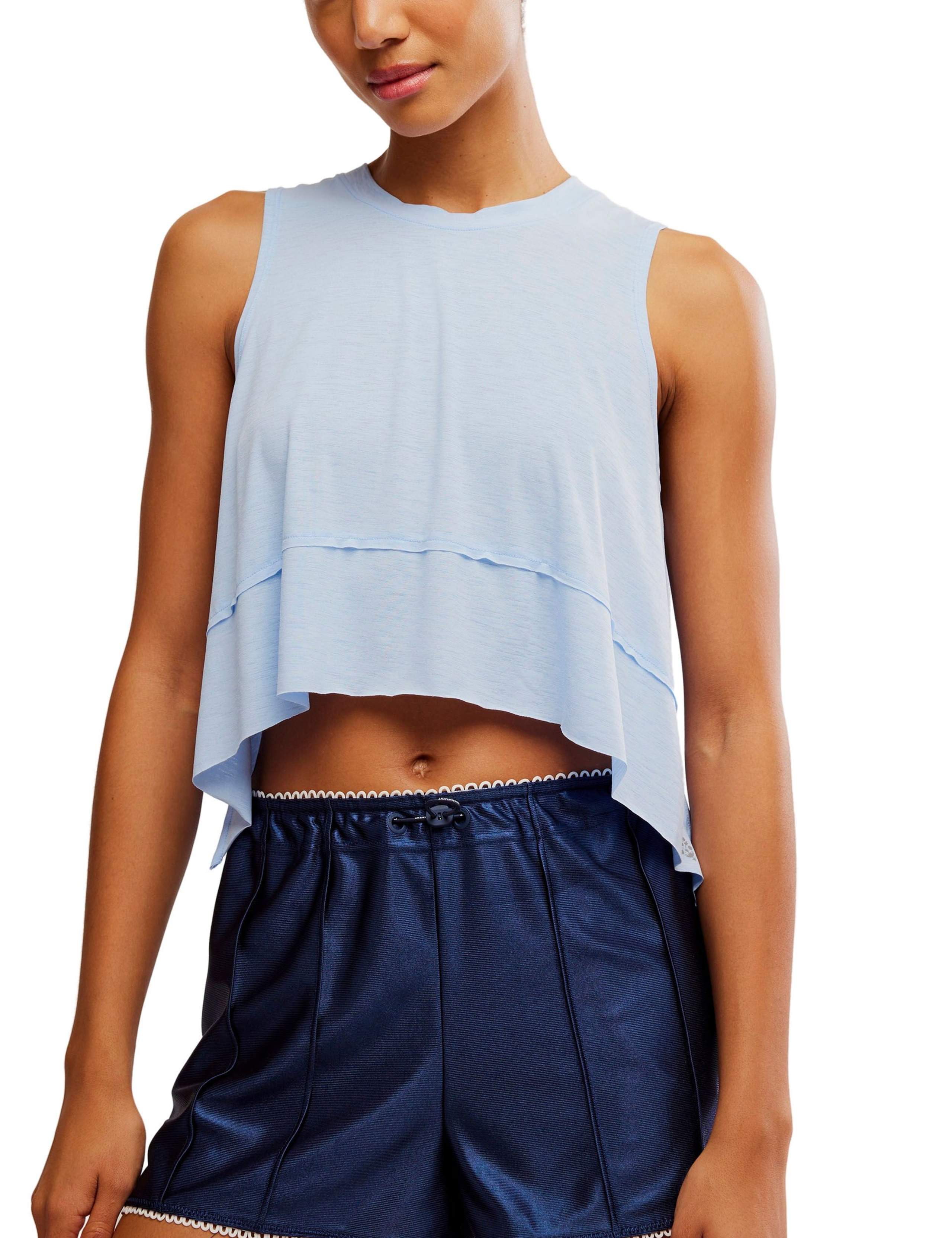 Tempo Crew Neck Relaxed Crop Vest Top