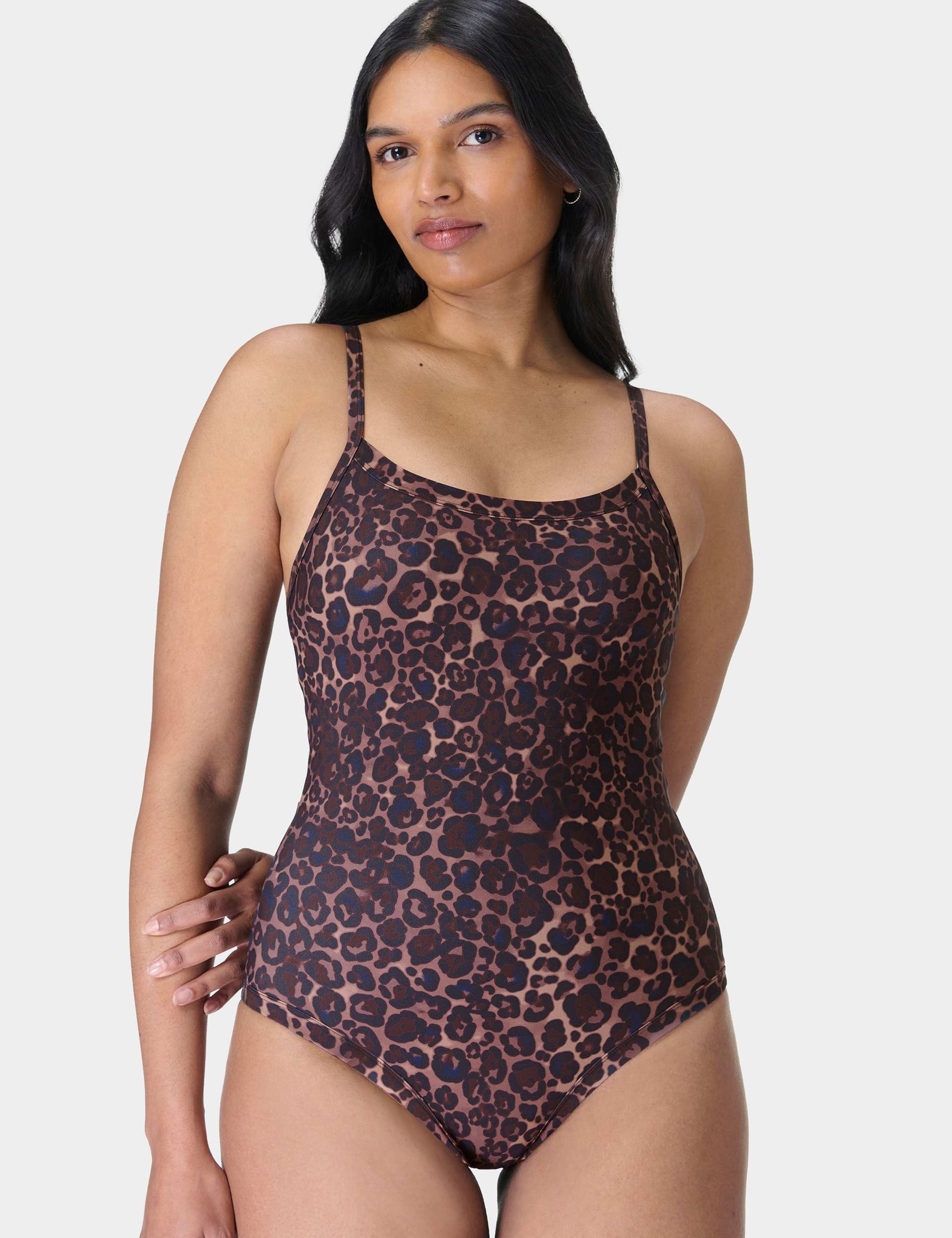 Riviera Animal Print Scoop Neck Swimsuit