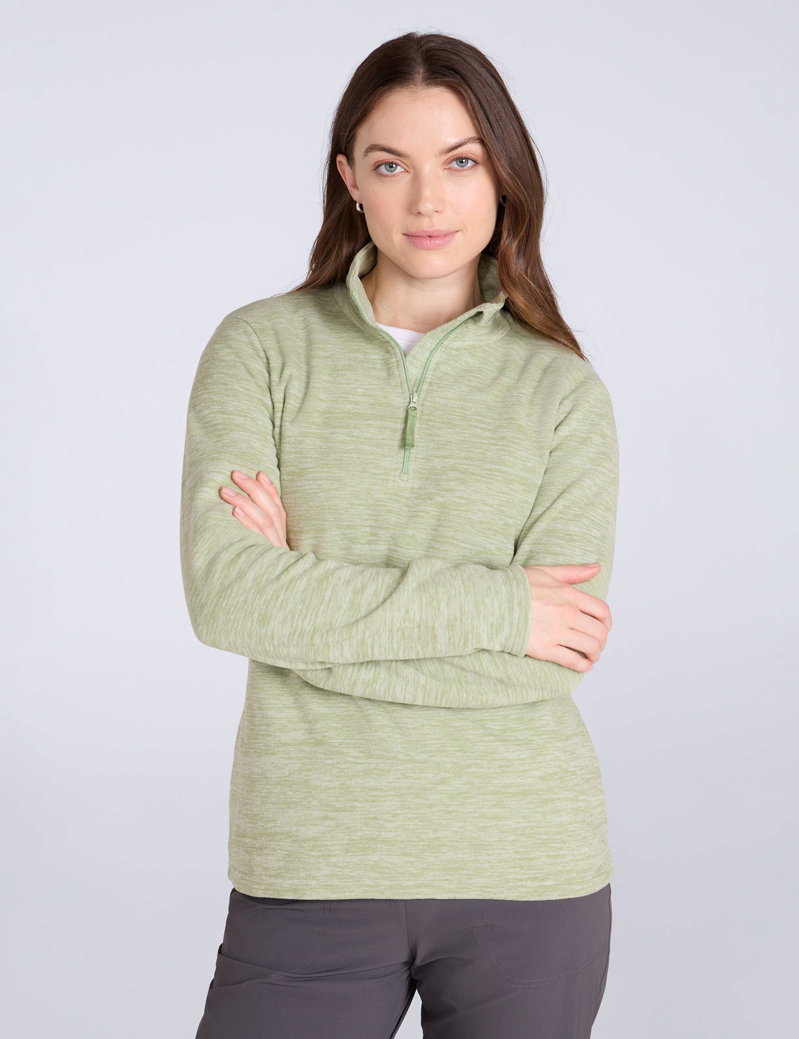 Snowdon Mélange Half Zip Fleece Sweatshirt