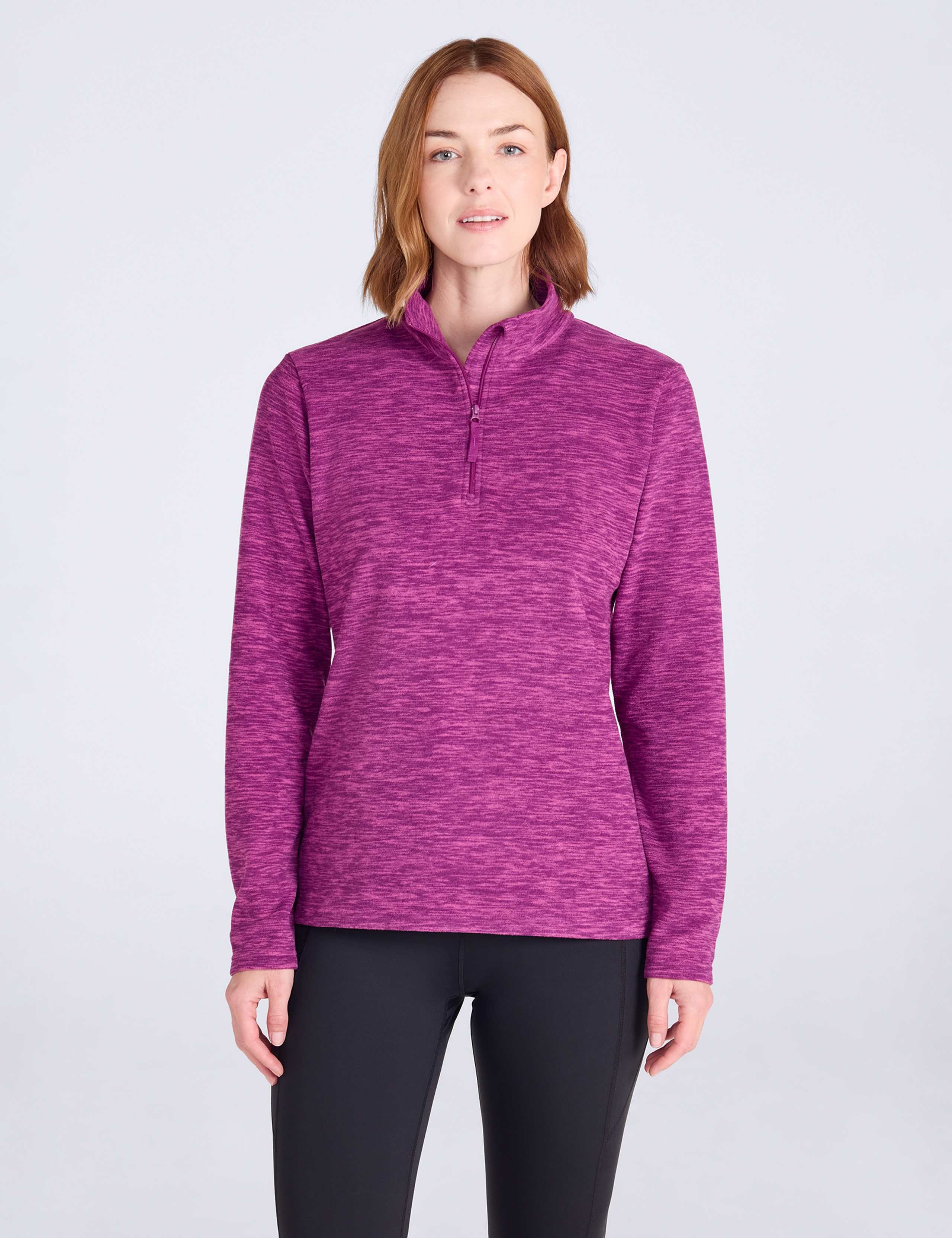 Snowdon Mélange Half Zip Fleece Sweatshirt