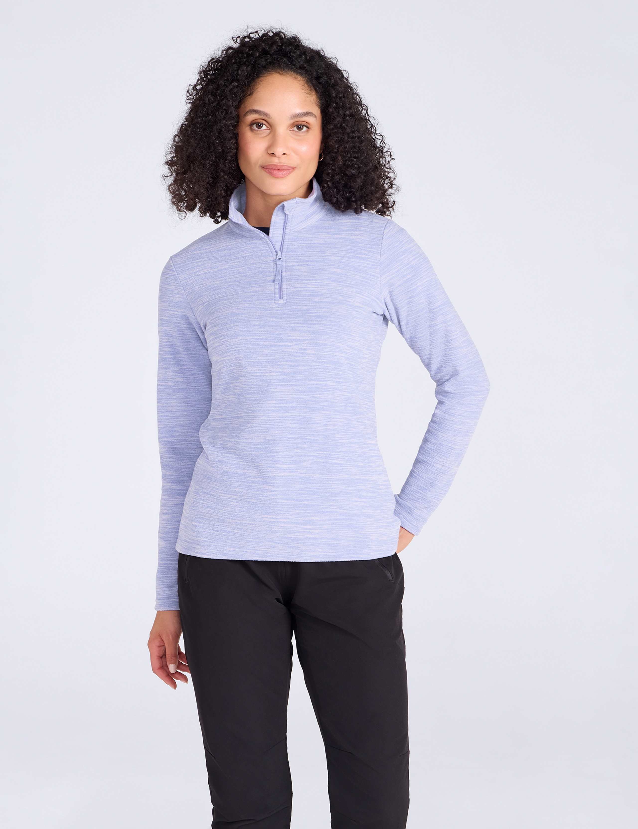 Snowdon Mélange Half Zip Fleece Sweatshirt