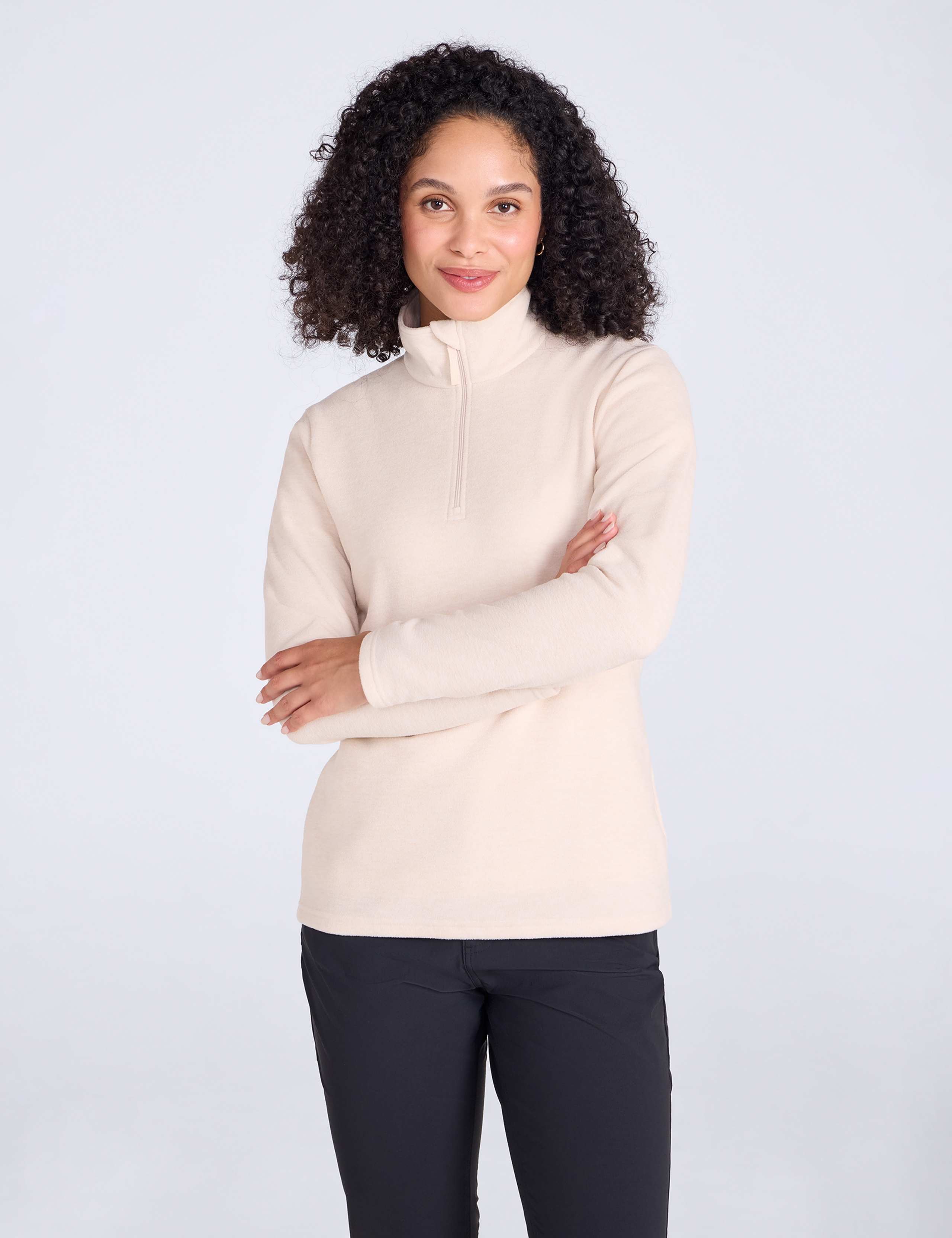 Snowdon Mélange Half Zip Fleece Sweatshirt