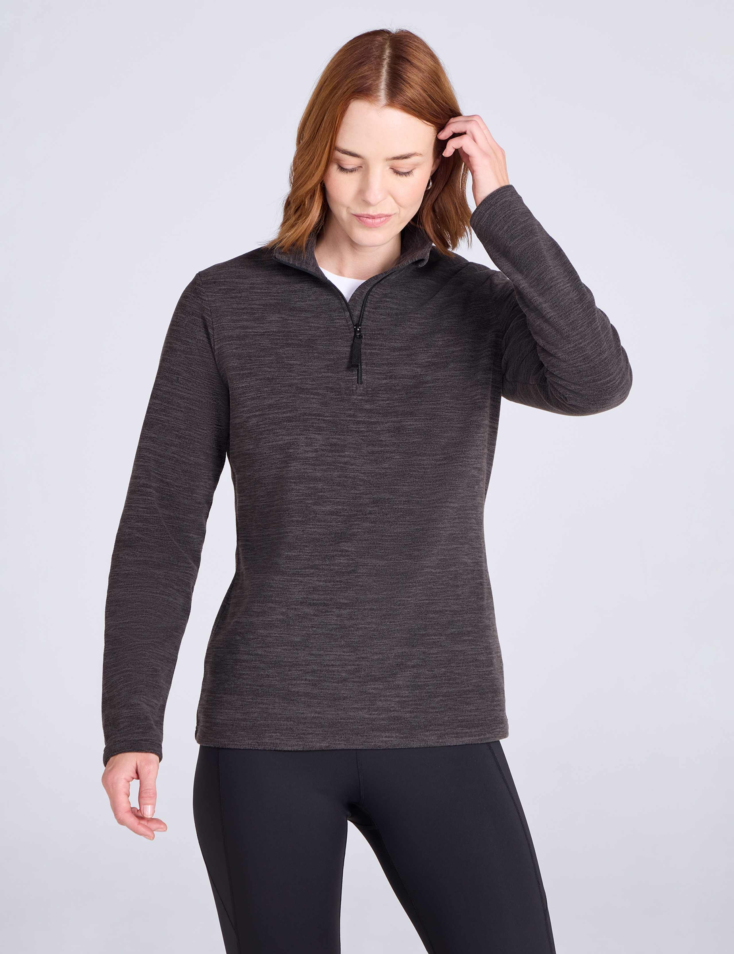 Snowdon Mélange Half Zip Fleece Sweatshirt