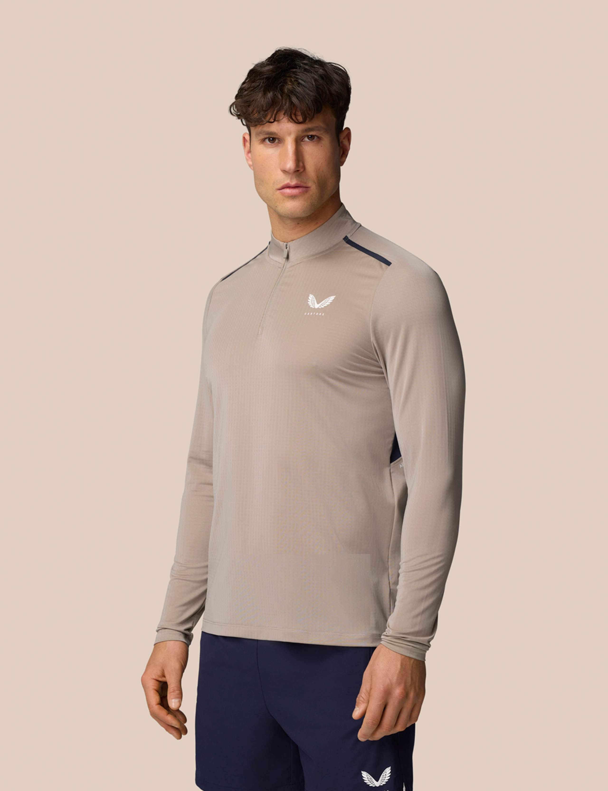Funnel Neck Half Zip Training Top