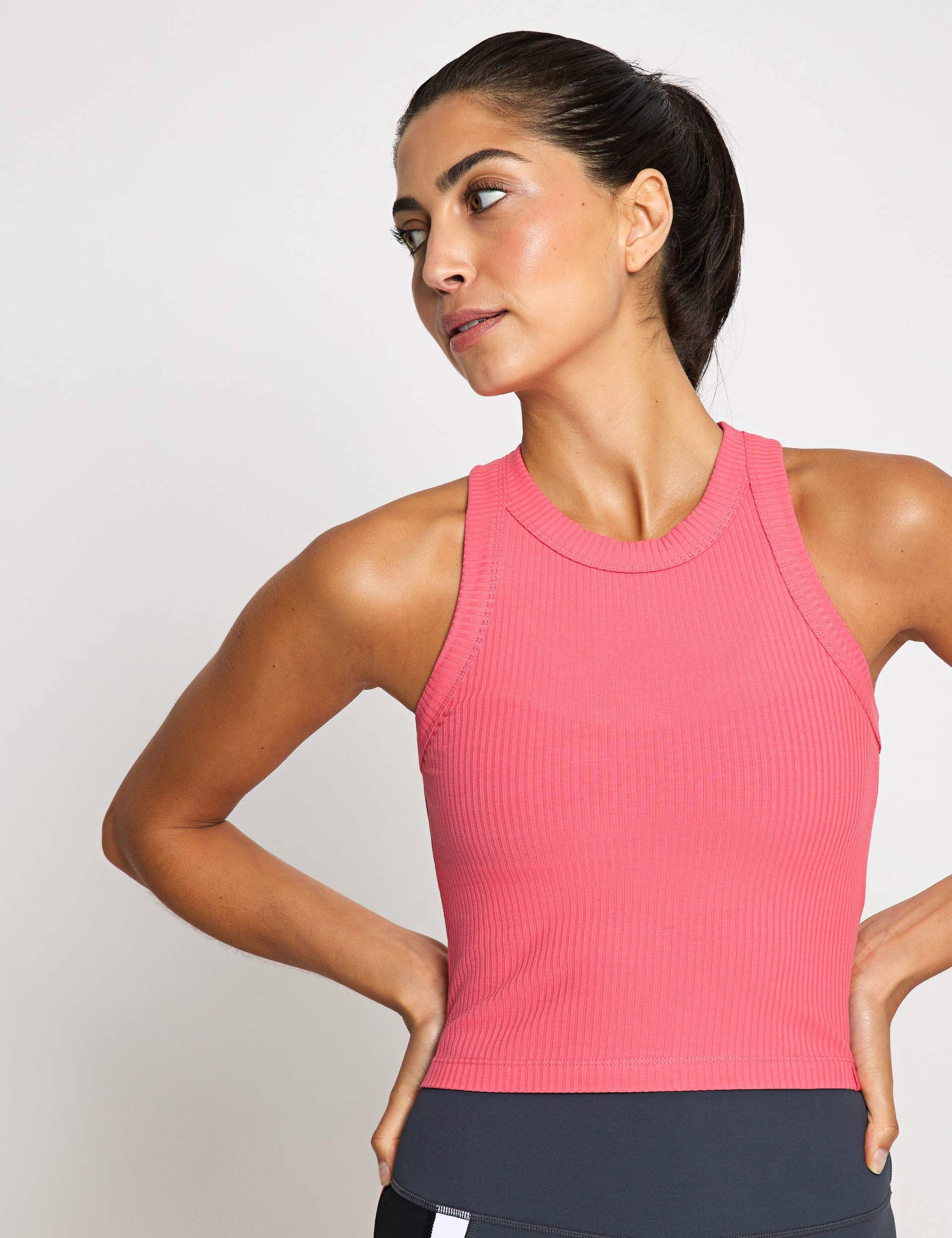 Harmony Cotton Rich Rib Crop Vest Top