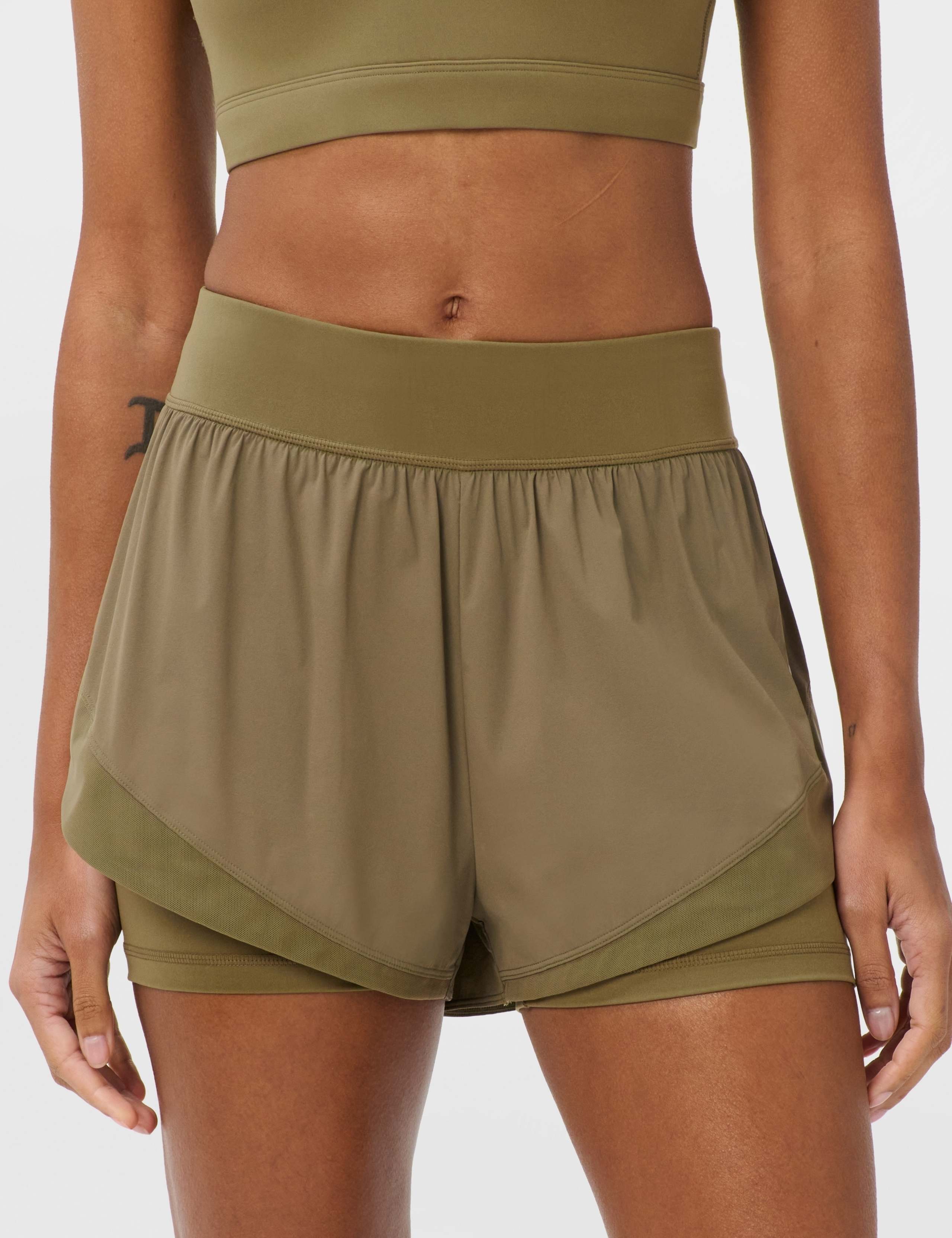 Tempo Run Layered Running Shorts