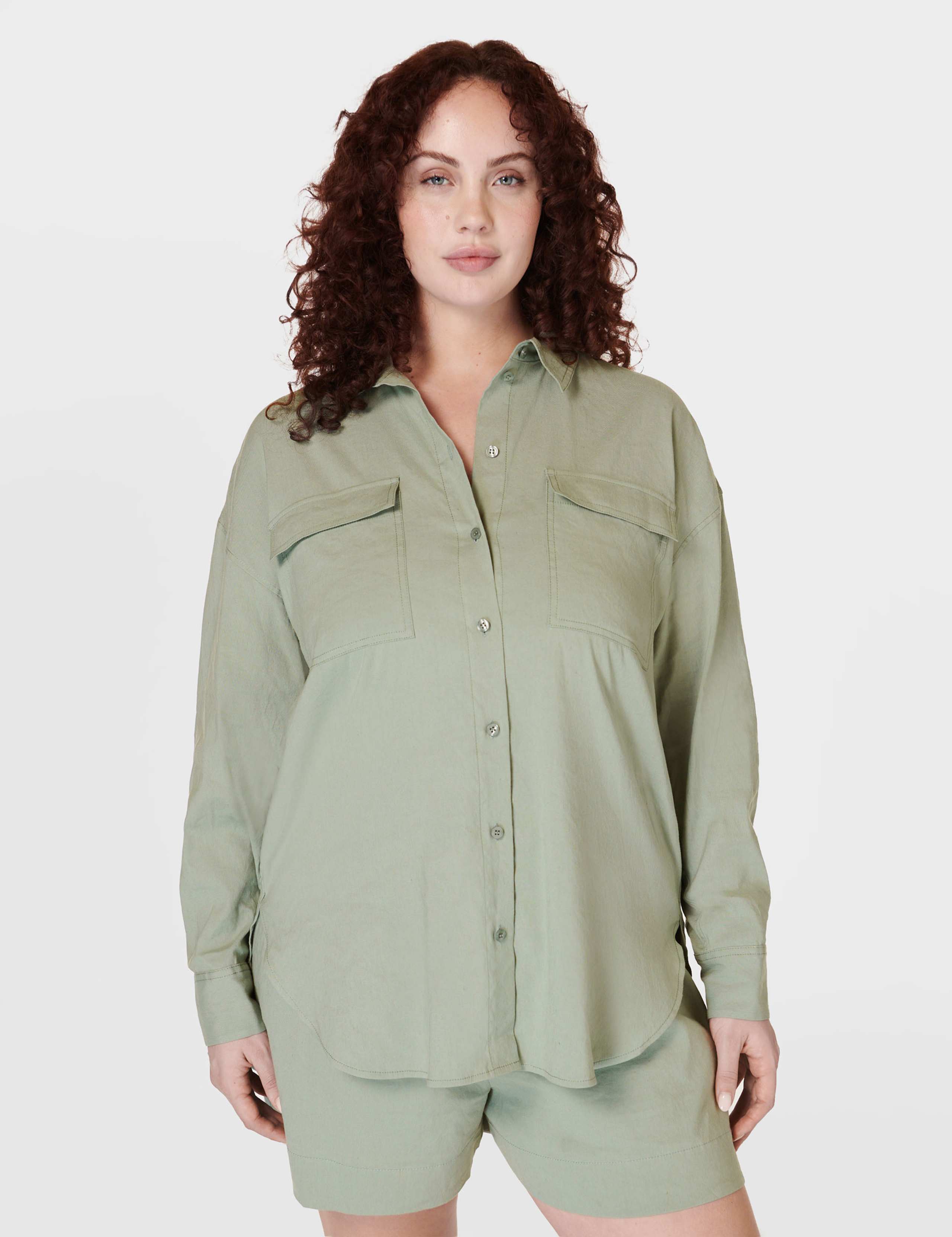 Summer Stretch Linen Rich Utility Shirt