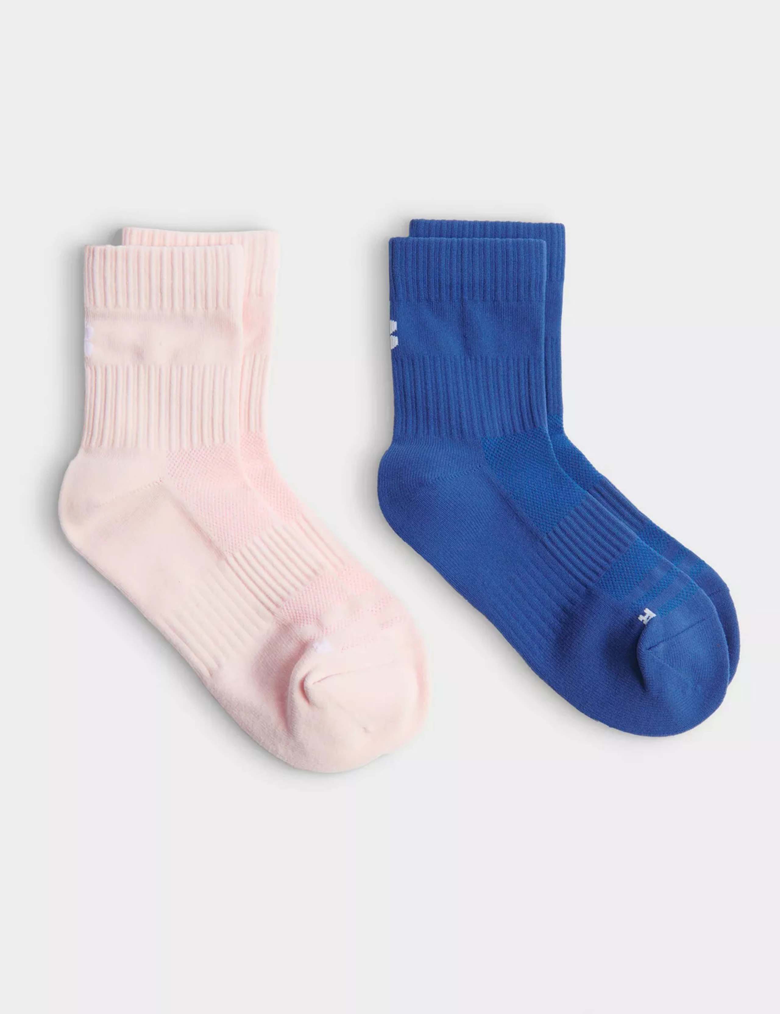 2pk Crew Running Ankle High Socks
