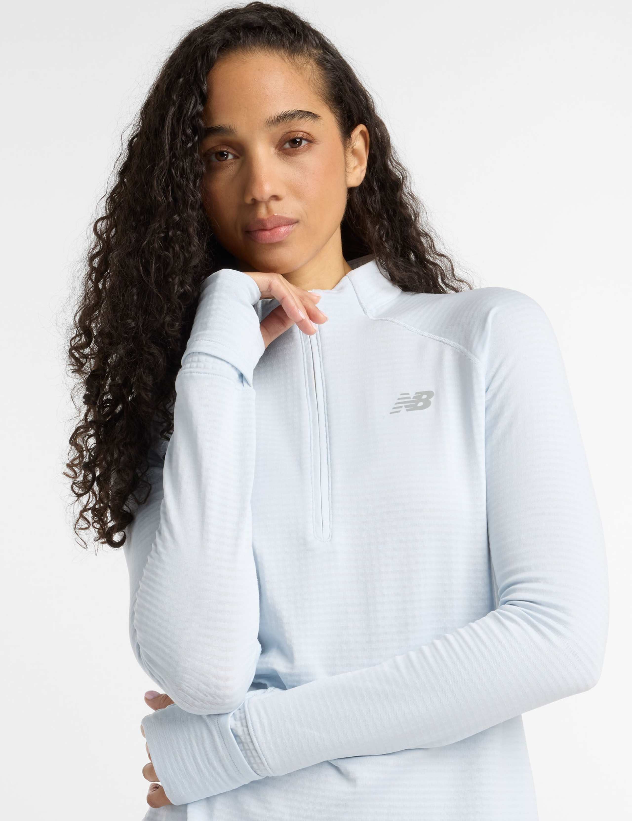 High Neck Half Zip Sports Top