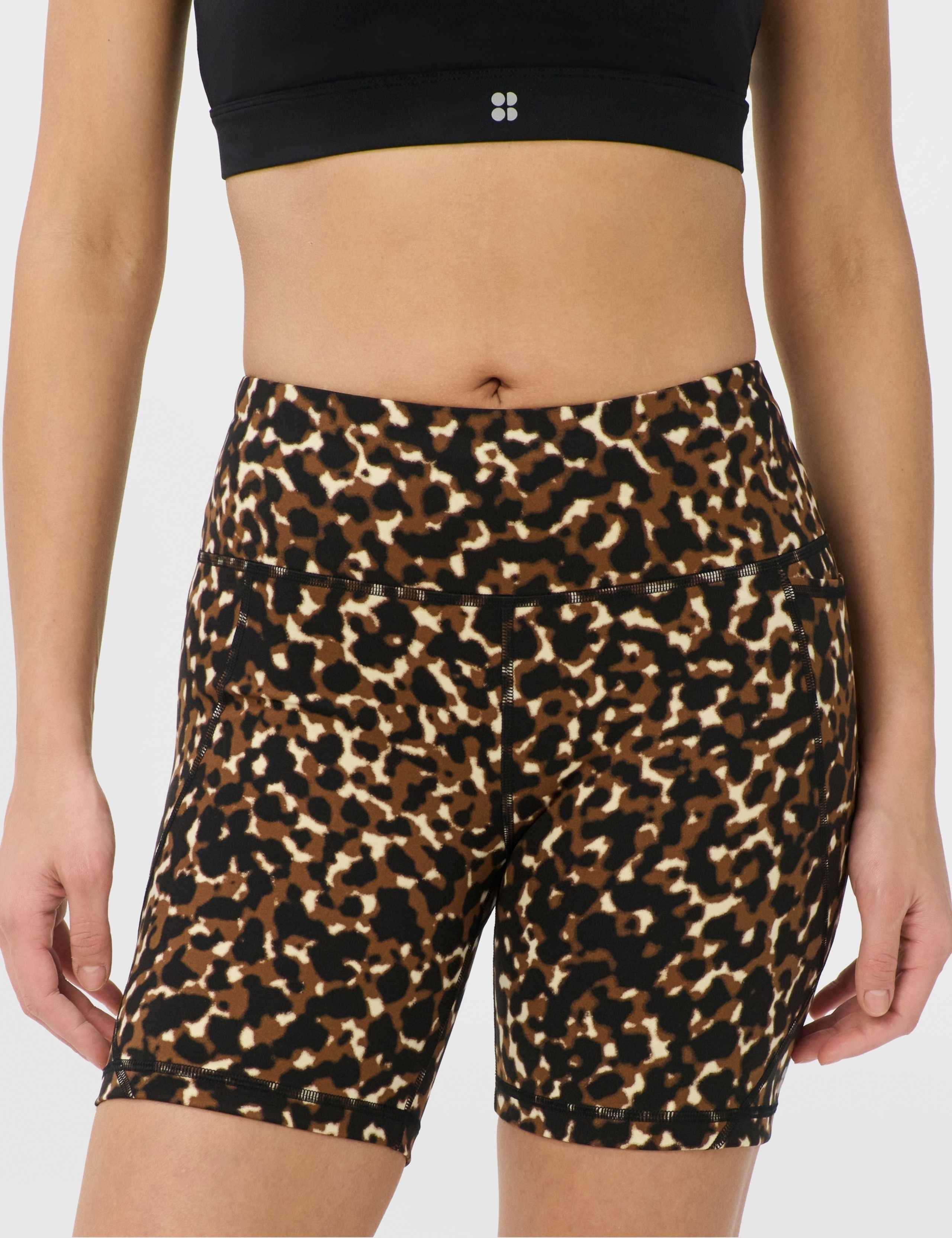 Power Animal Print 6" Biker Shorts