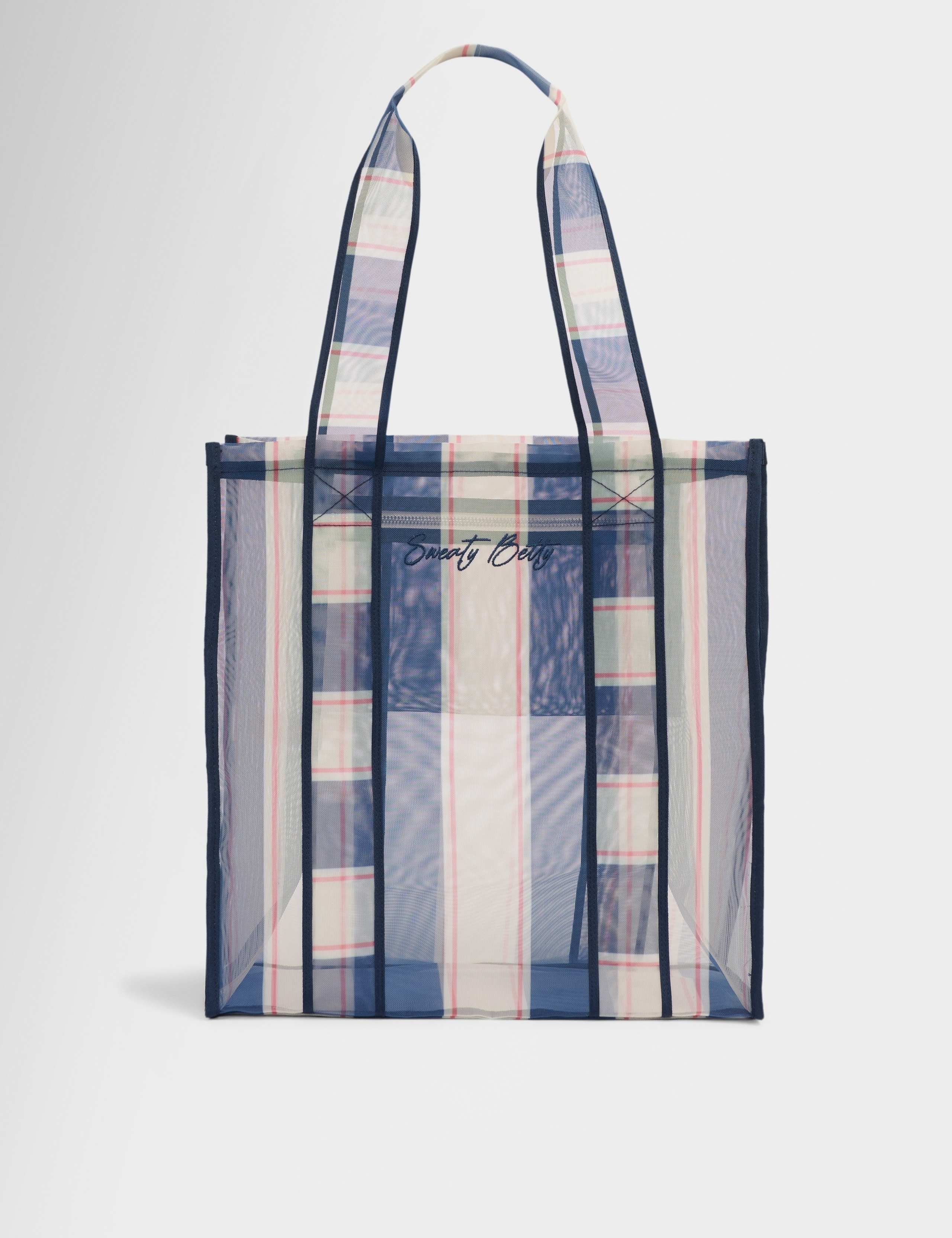 Mesh Striped Tote Bag