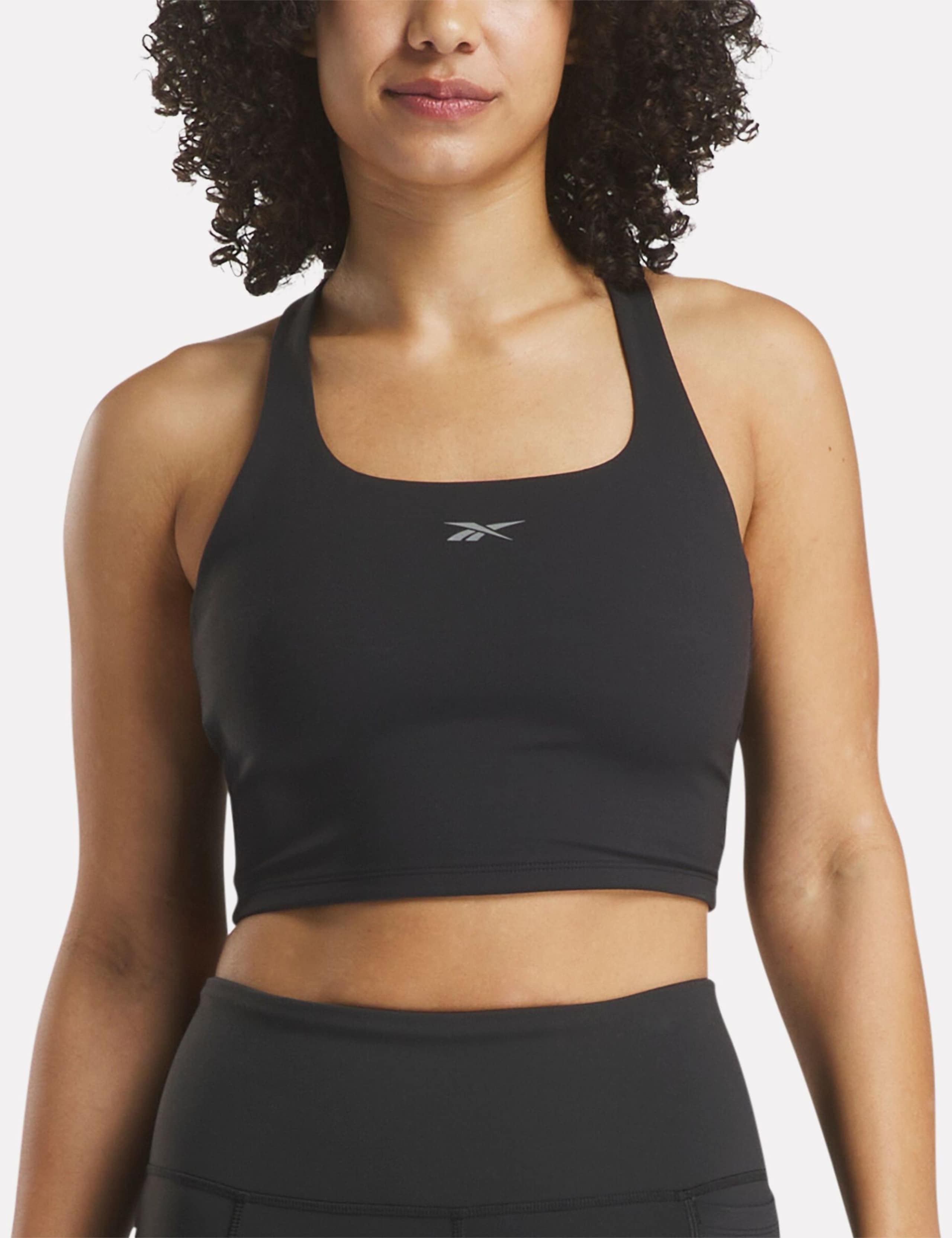 Lux Square Neck Cross Back Fitted Crop Top
