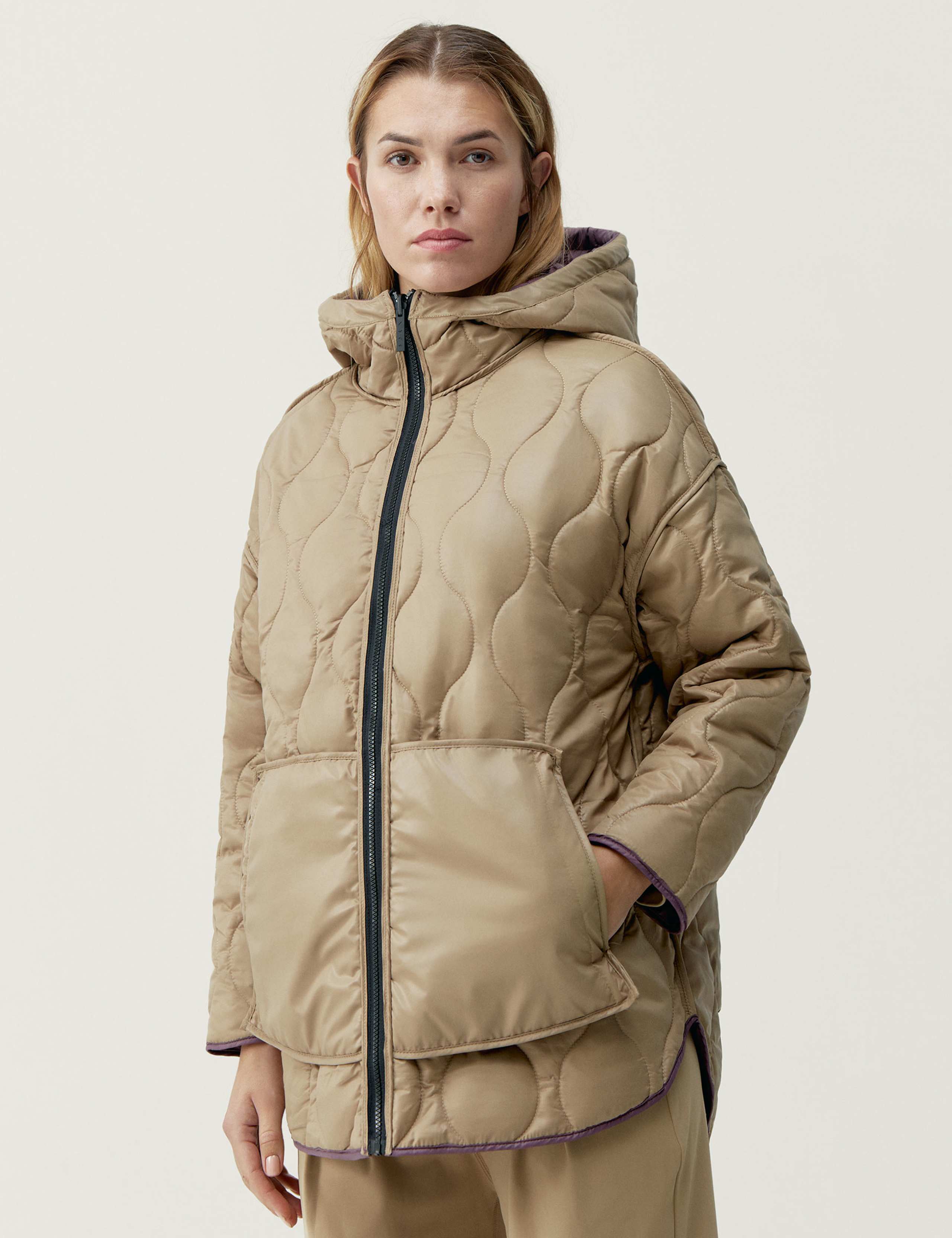 Ashley Reversible Quilted Hooded Jacket