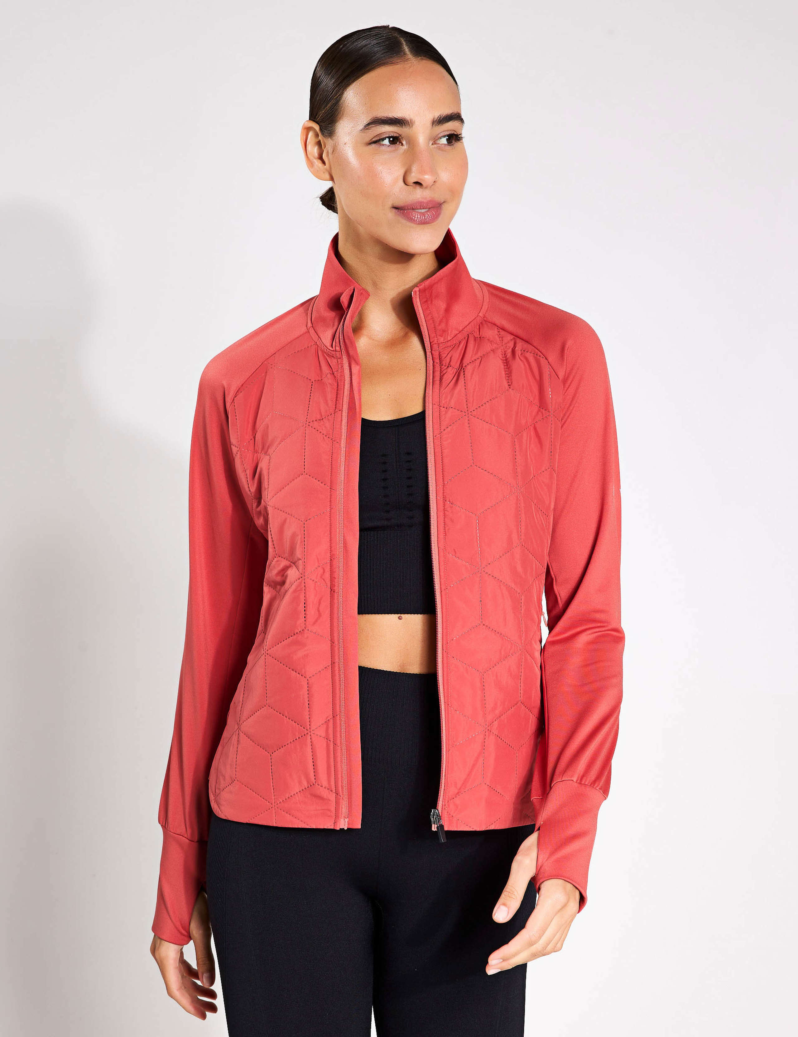 Revna Quilted Funnel Neck Sports Jacket