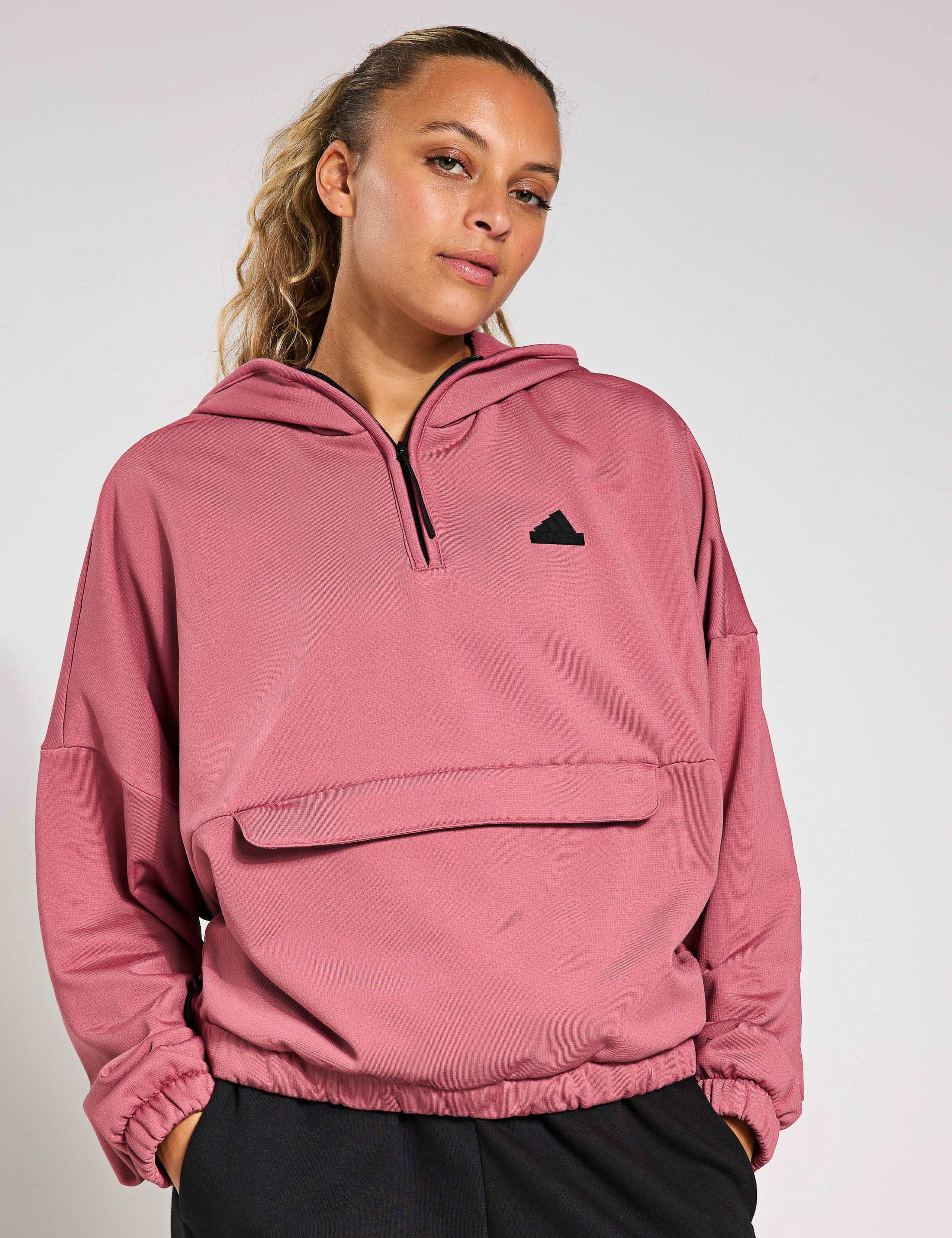 City Escape Fleece Half Zip Relaxed Hoodie