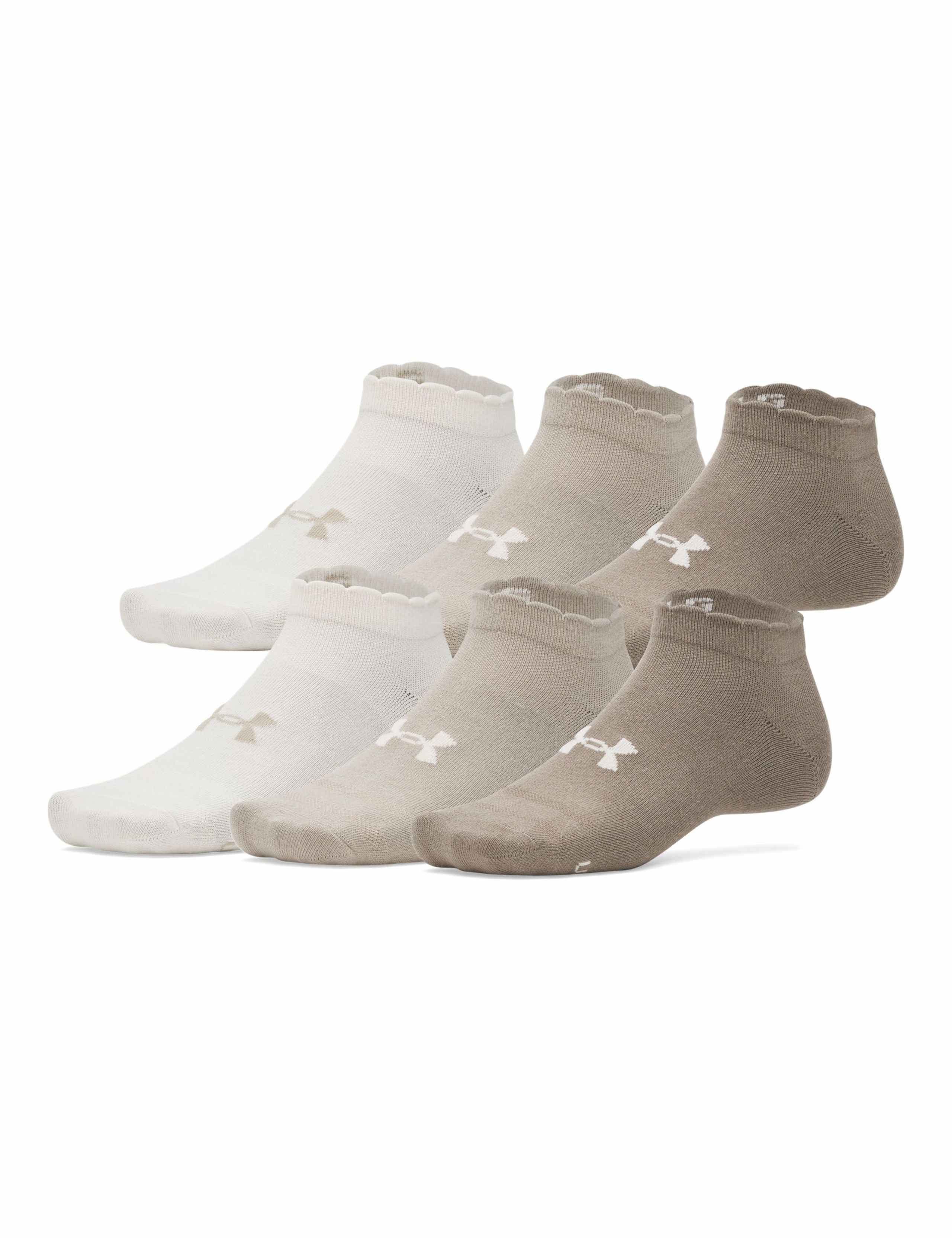 3pk Scalloped Edge Trainer Socks