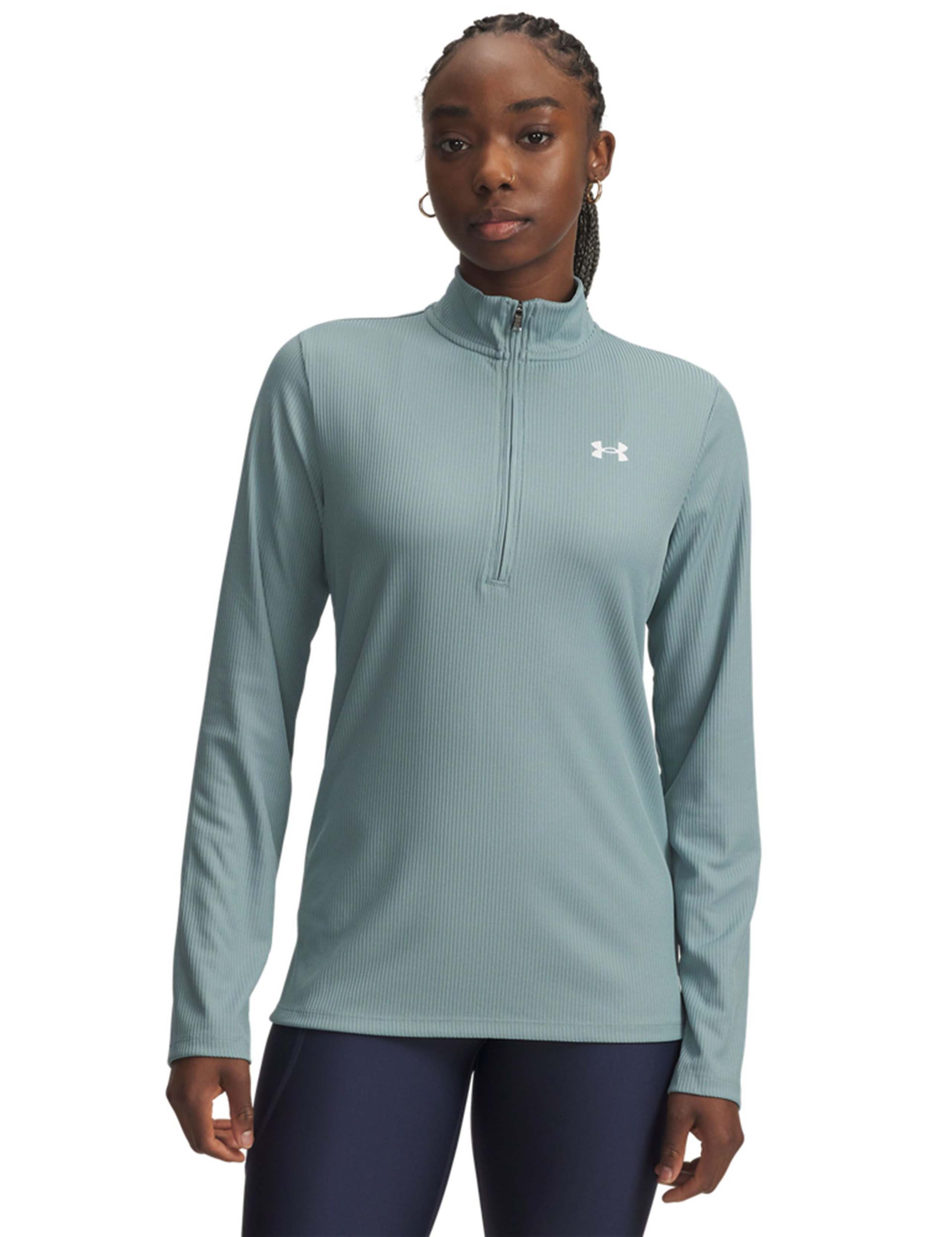 Tech™ Rib Half Zip Funnel Neck Sweatshirt