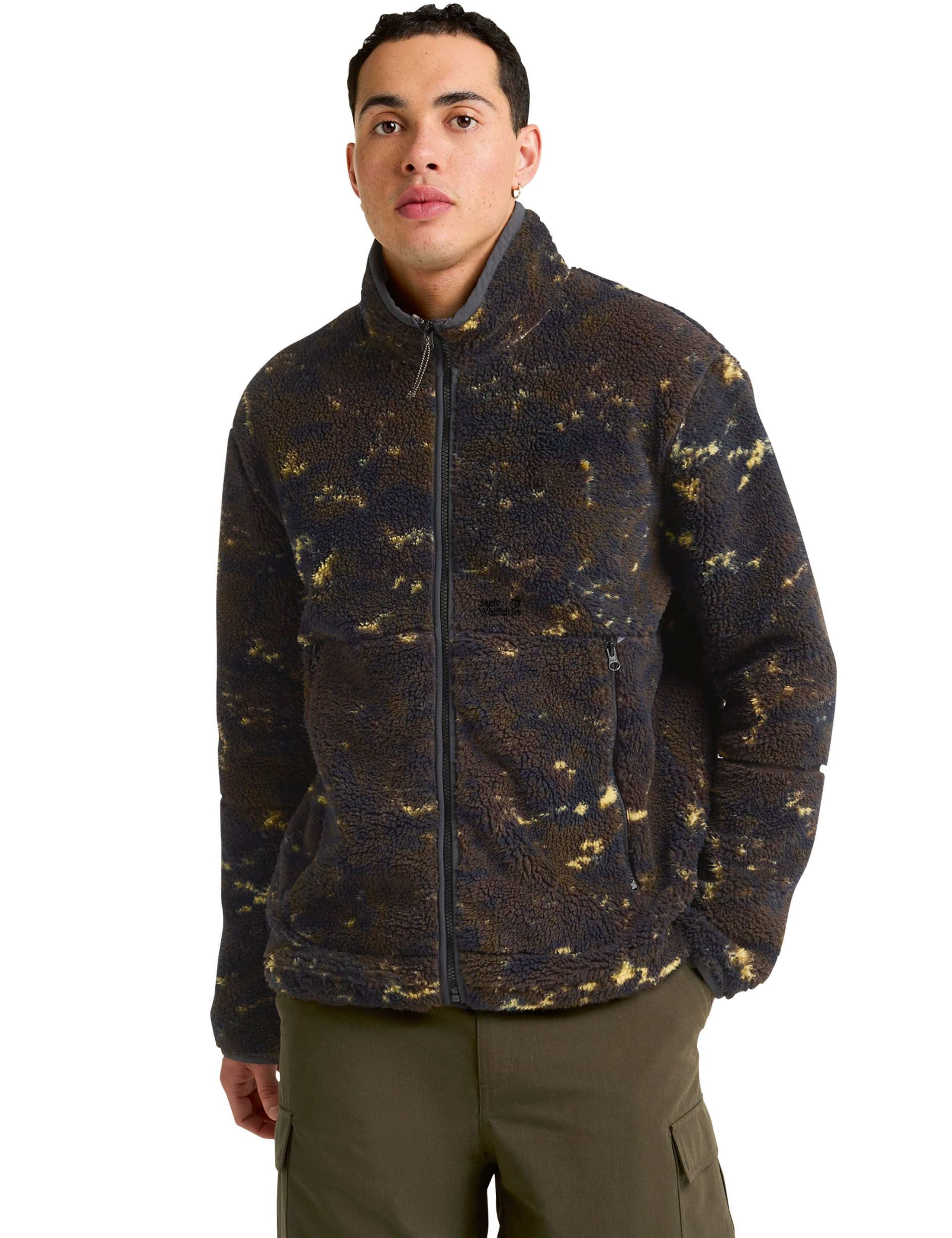 Stone Lite Camo Print Fleece Jacket